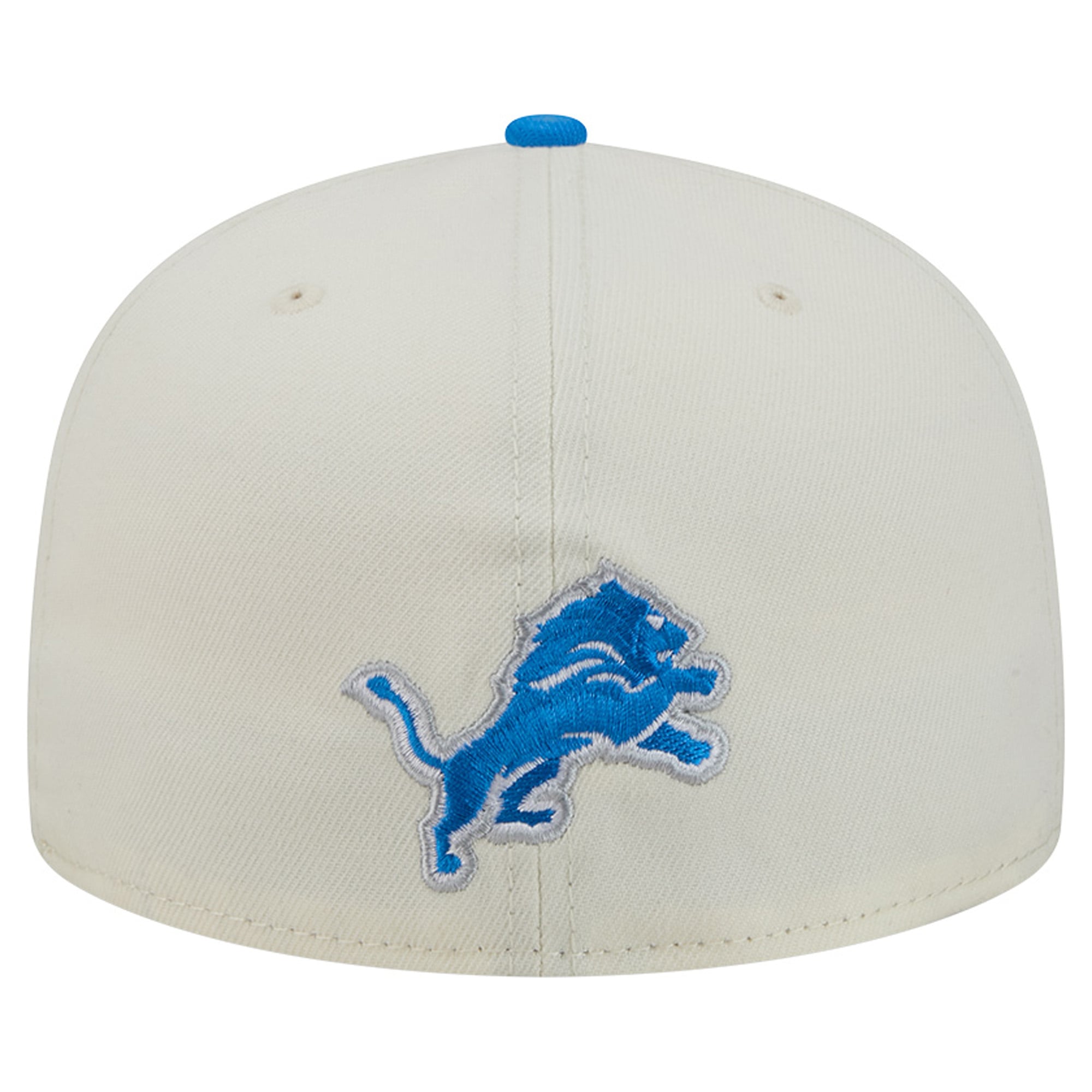 Men's New Era Cream/Blue Detroit Lions Deceptor 59FIFTY Fitted Hat