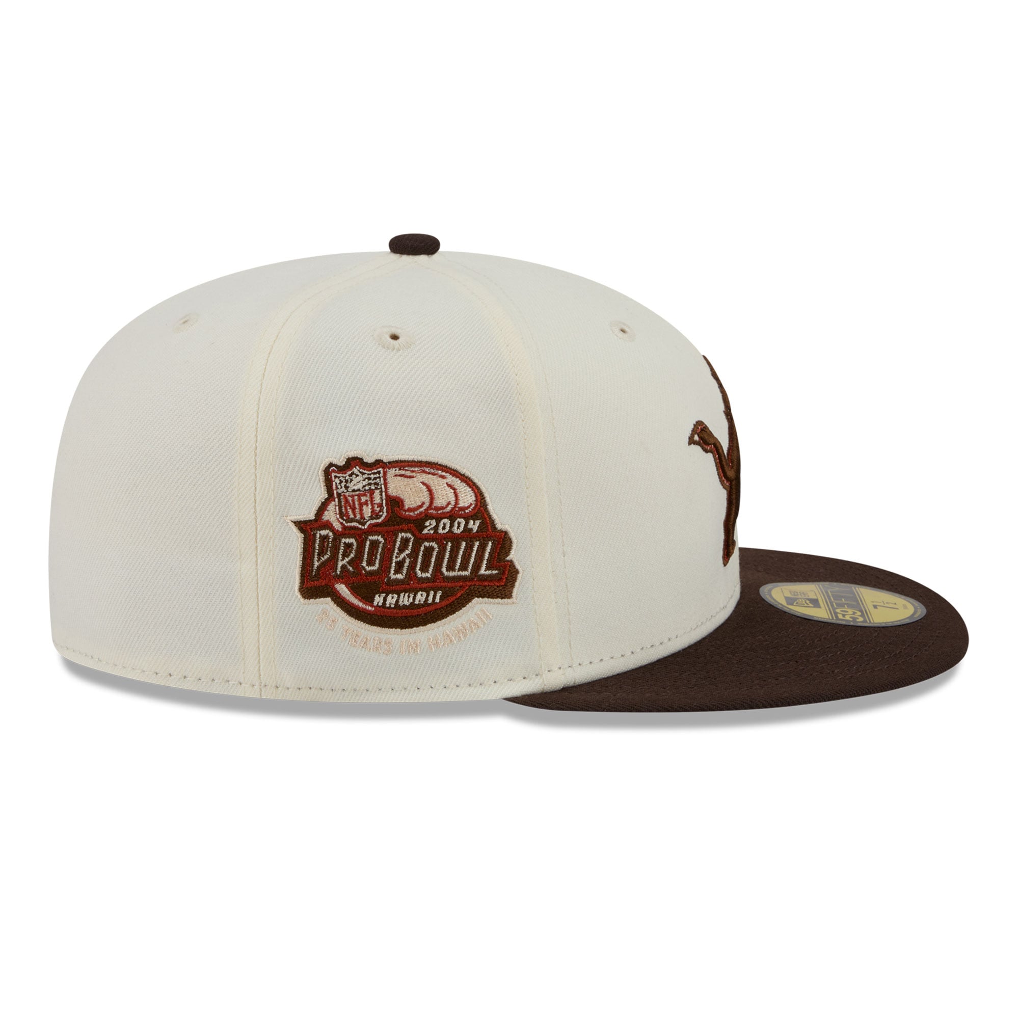 Men's New Era Cream/Brown Detroit Lions Pumpkin Spice 59FIFTY Fitted Hat