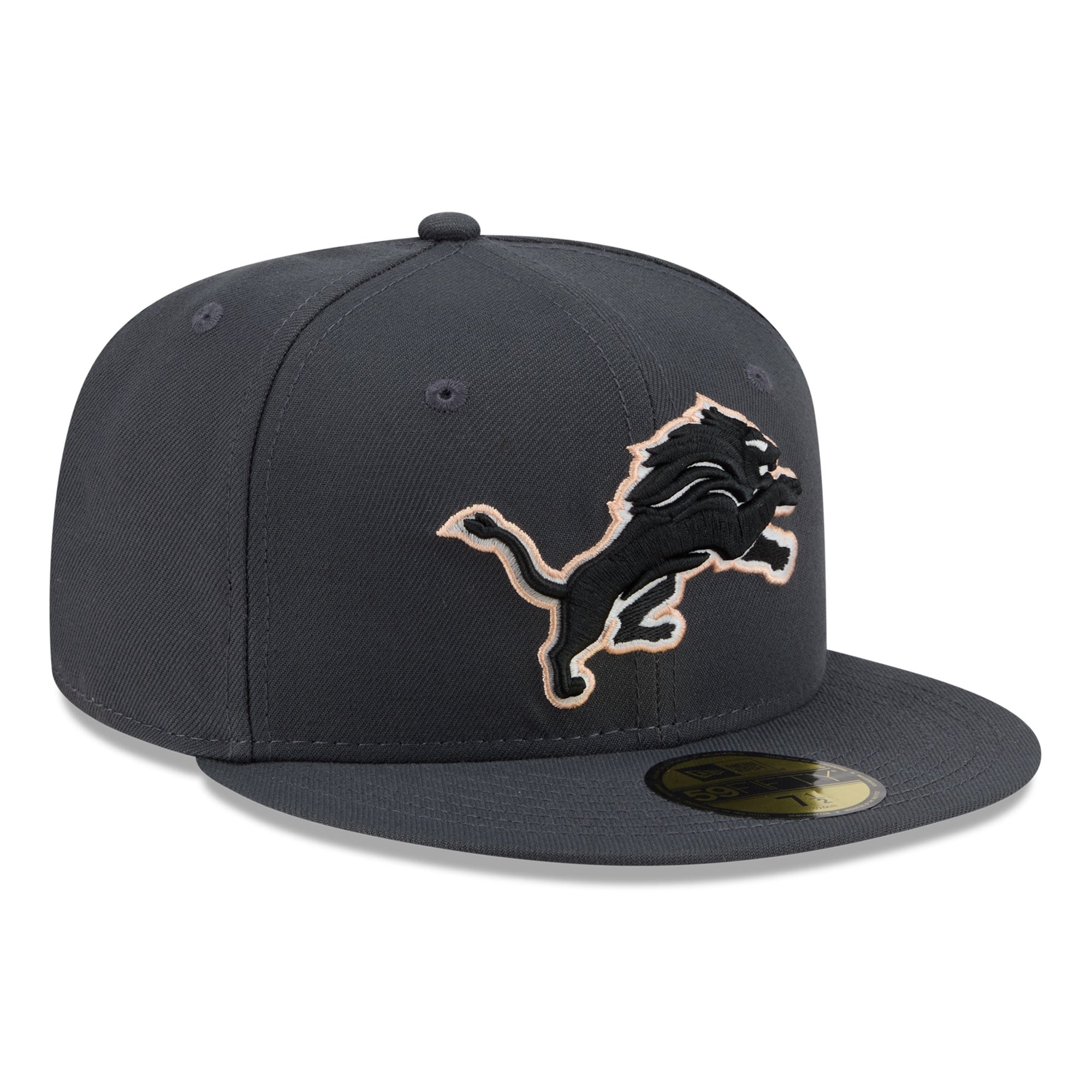 Casquette ajustée New Era 59FIFTY grise Detroit Lions pour homme