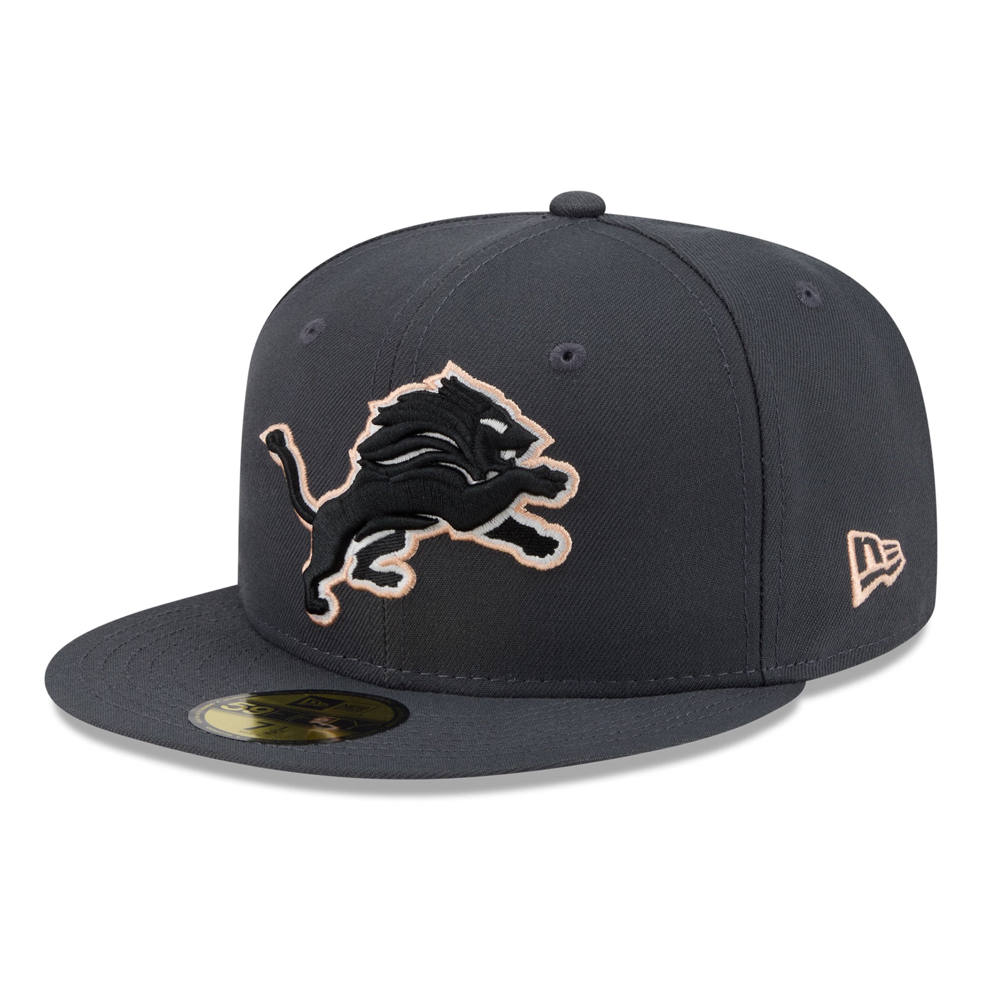 Casquette ajustée New Era 59FIFTY grise Detroit Lions pour homme