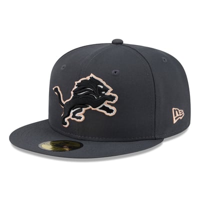 Detroit Lions New Era Fall Glow 59FIFTY Fitted Hat - Gray