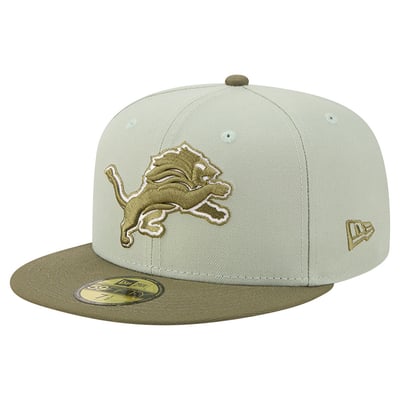 Detroit Lions New Era Color Pack 59FIFTY Fitted Hat - Light Green/Olive