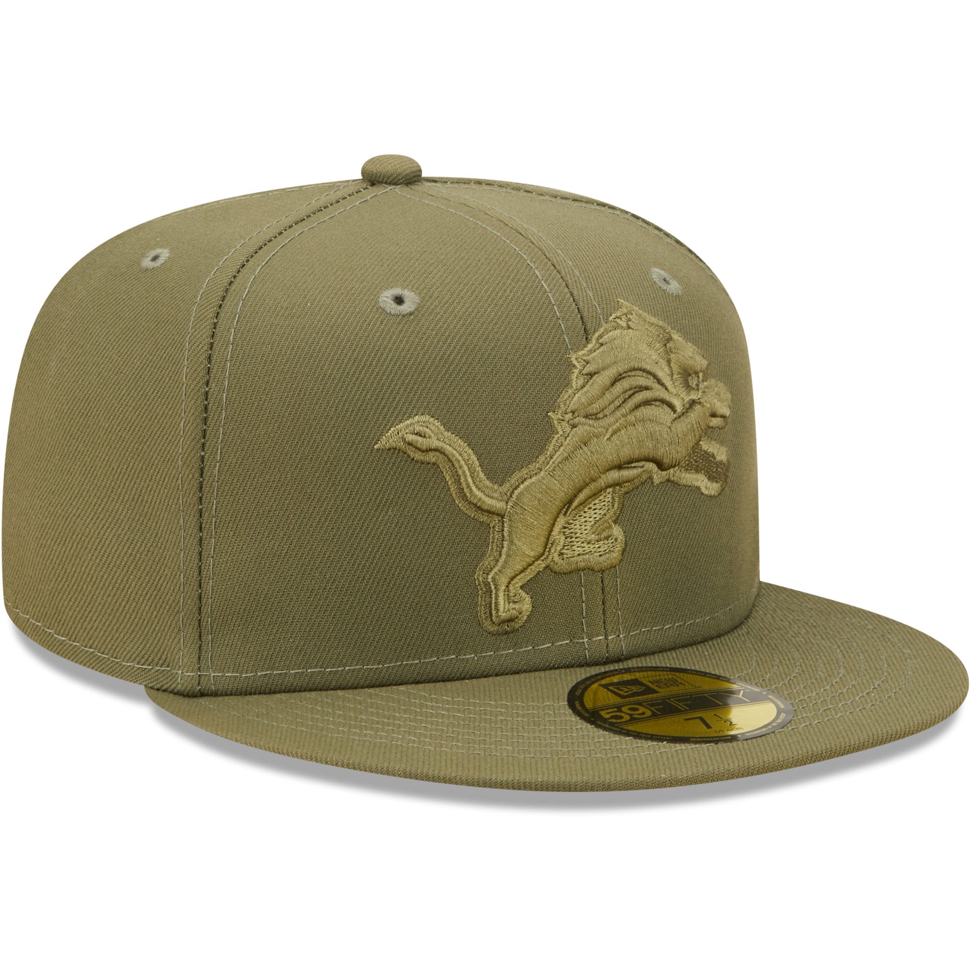 Casquette ajustée 59FIFTY pour homme New Era Olive Detroit Lions Colour Pack