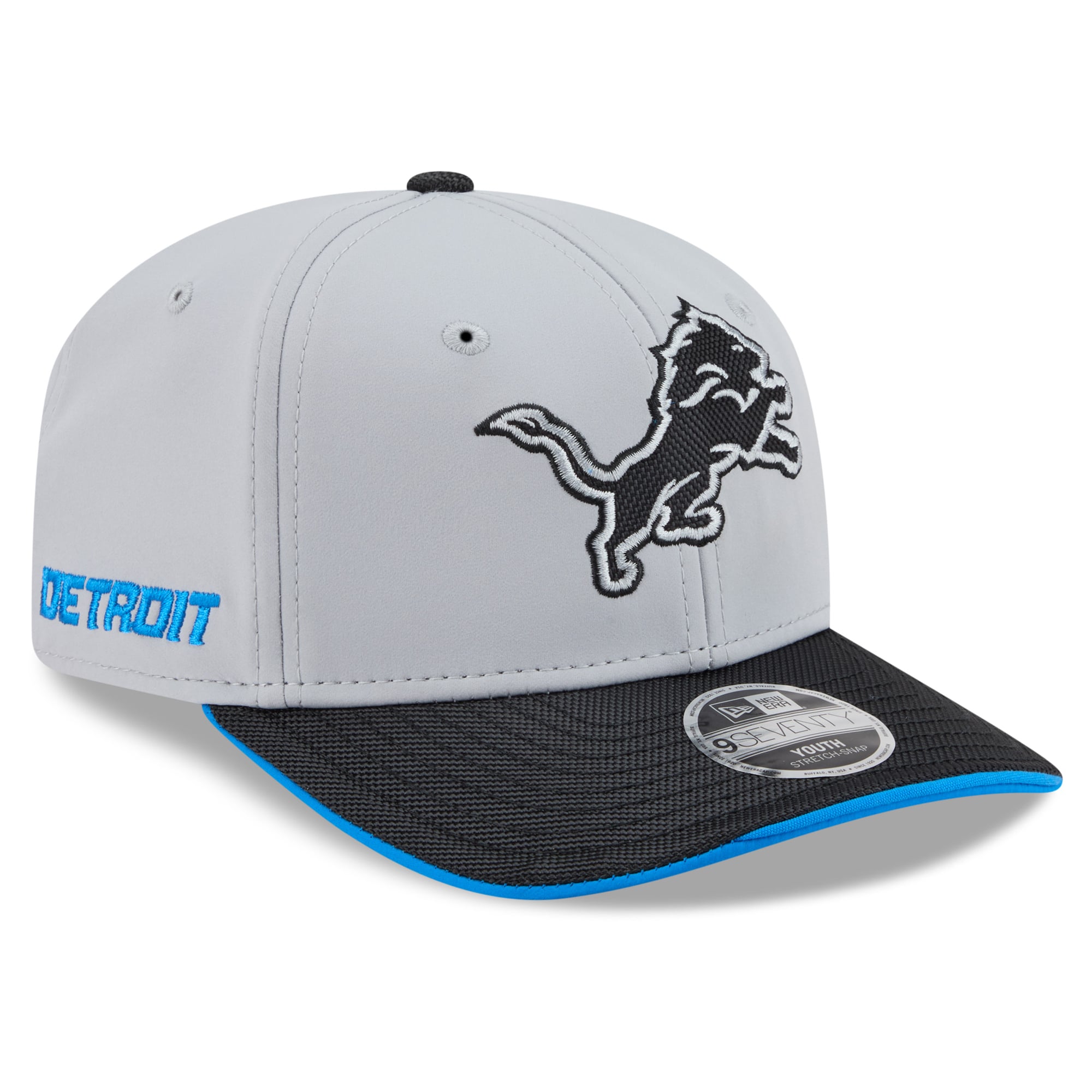 Men's New Era Silver Detroit Lions 2026 Rivalries Collection 9SEVENTY Adjustable Hat
