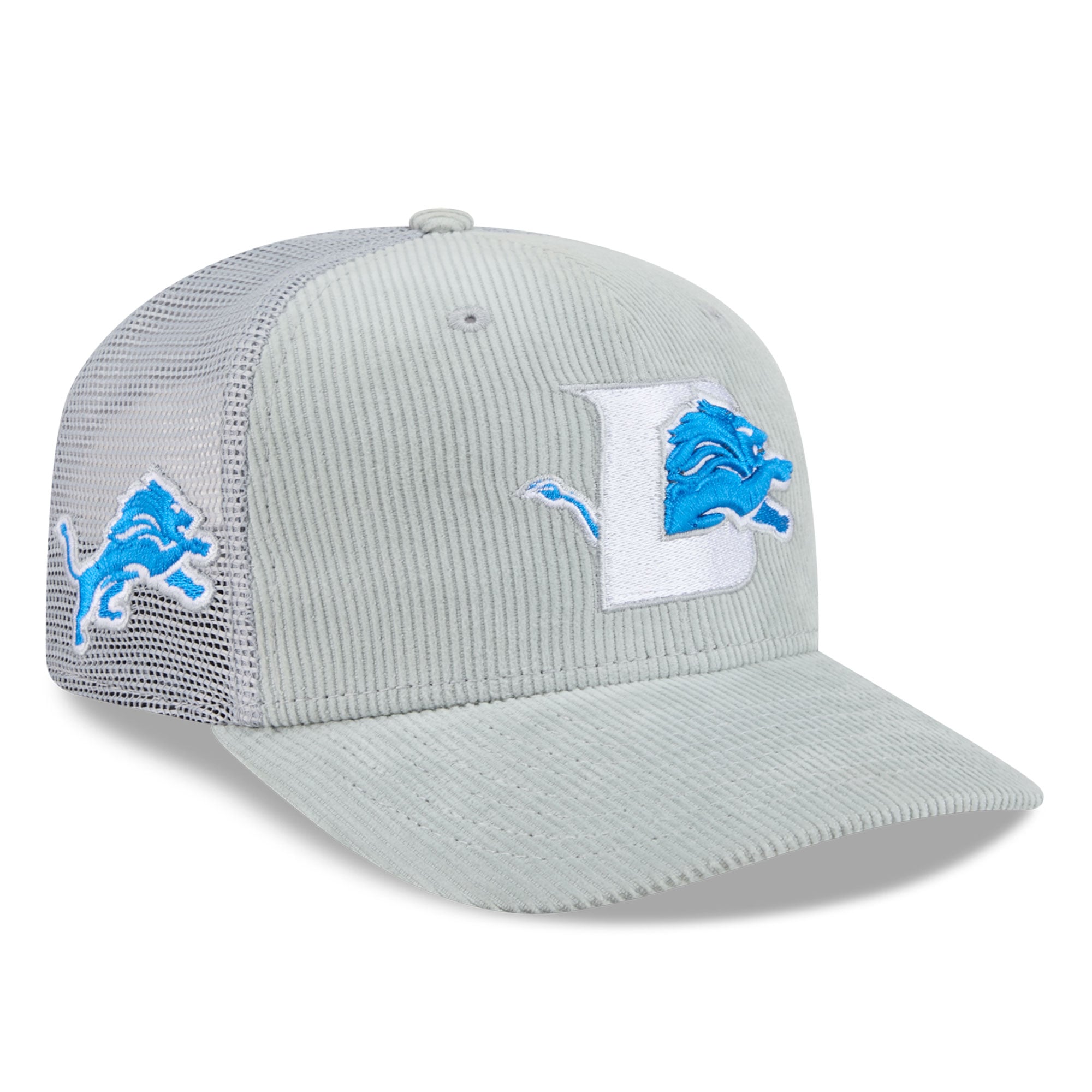 Casquette ajustable New Era argentée Detroit Lions Deceptor 9SEVENTY pour homme