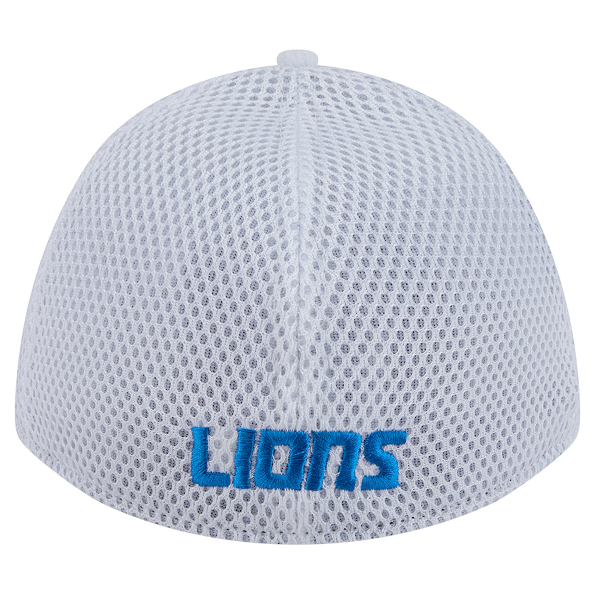 Casquette New Era blanche et bleue Detroit Lions Dash 39THIRTY M-Crown Flex pour homme