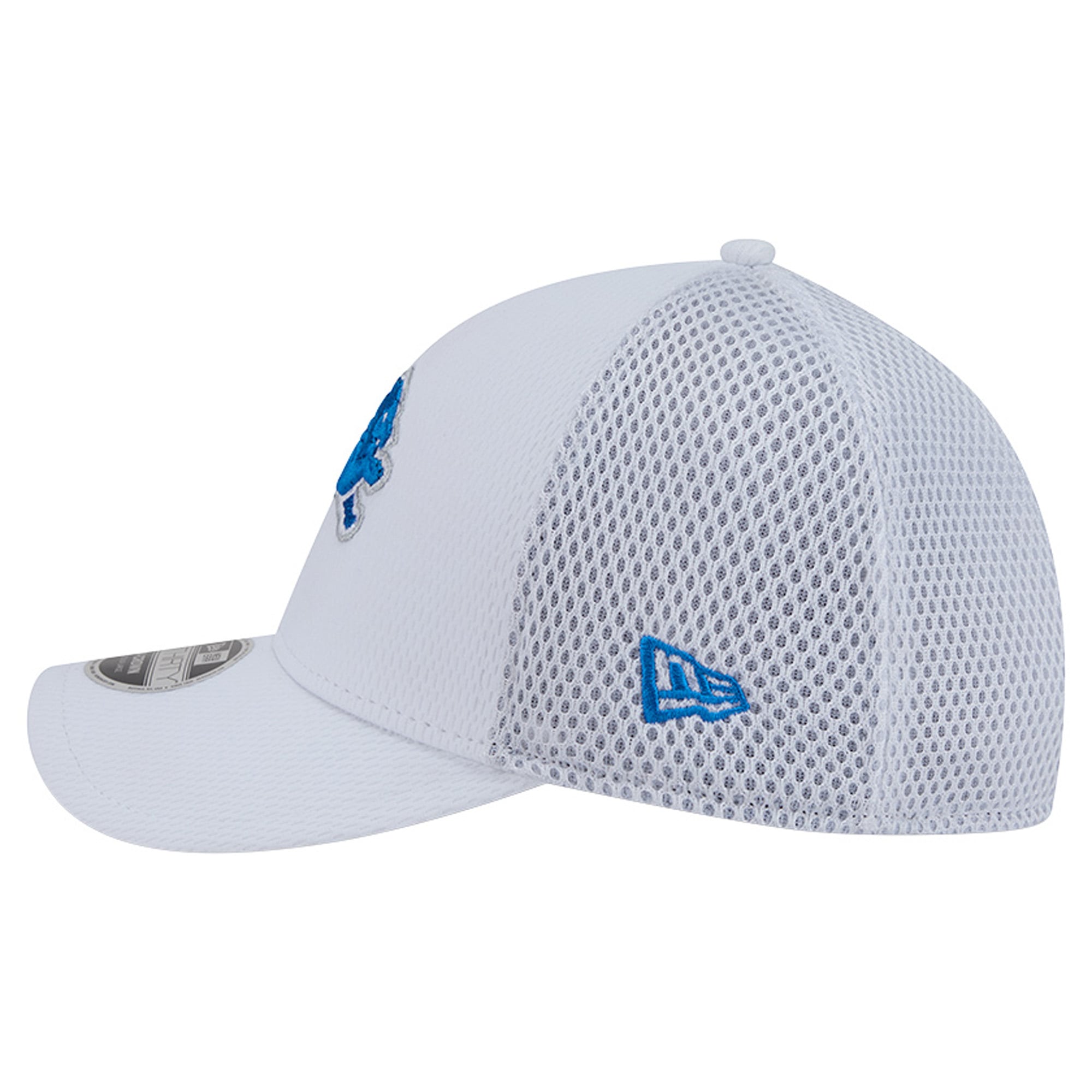Casquette New Era blanche et bleue Detroit Lions Dash 39THIRTY M-Crown Flex pour homme