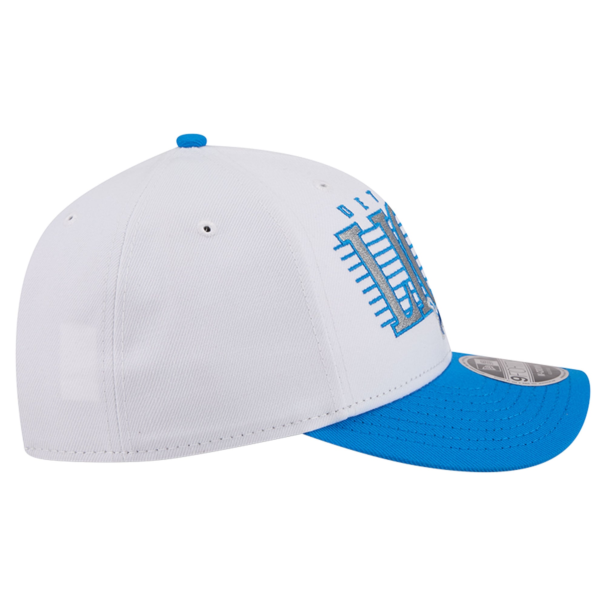 Casquette ajustable New Era blanche et bleue Detroit Lions Loyal 9FORTY M-Crown pour homme
