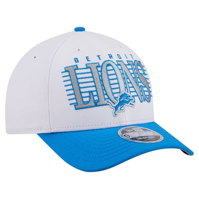 Detroit Lions New Era Loyal 9FORTY M-Crown Adjustable Hat - White/Blue