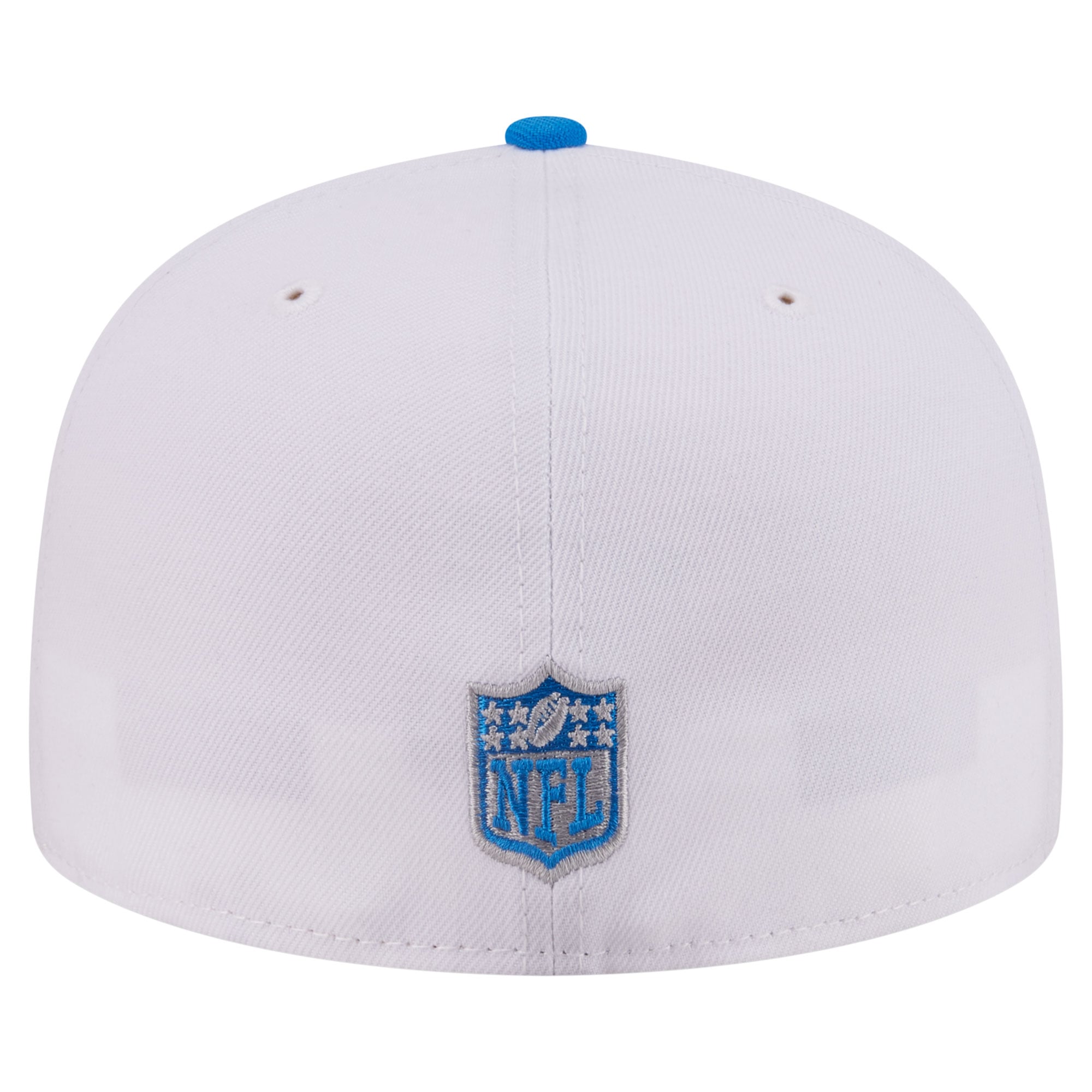 Casquette ajustée New Era 59FIFTY pour homme, blanche et bleue, Detroit Lions Retro Swoop