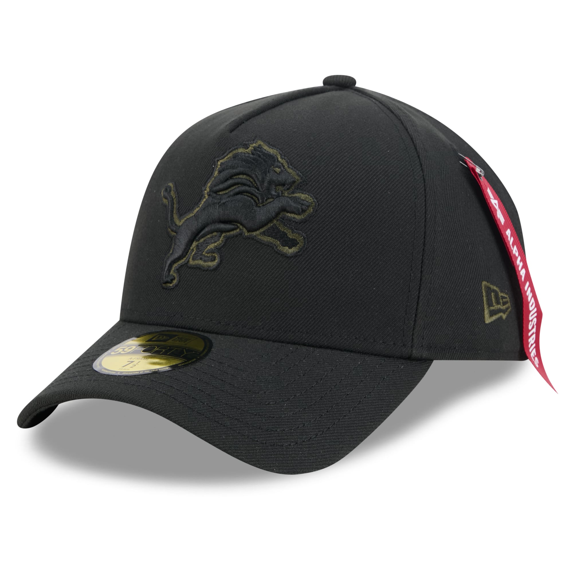 Casquette ajustée New Era x Alpha Industries Detroit Lions A-Frame 59FORTY pour homme