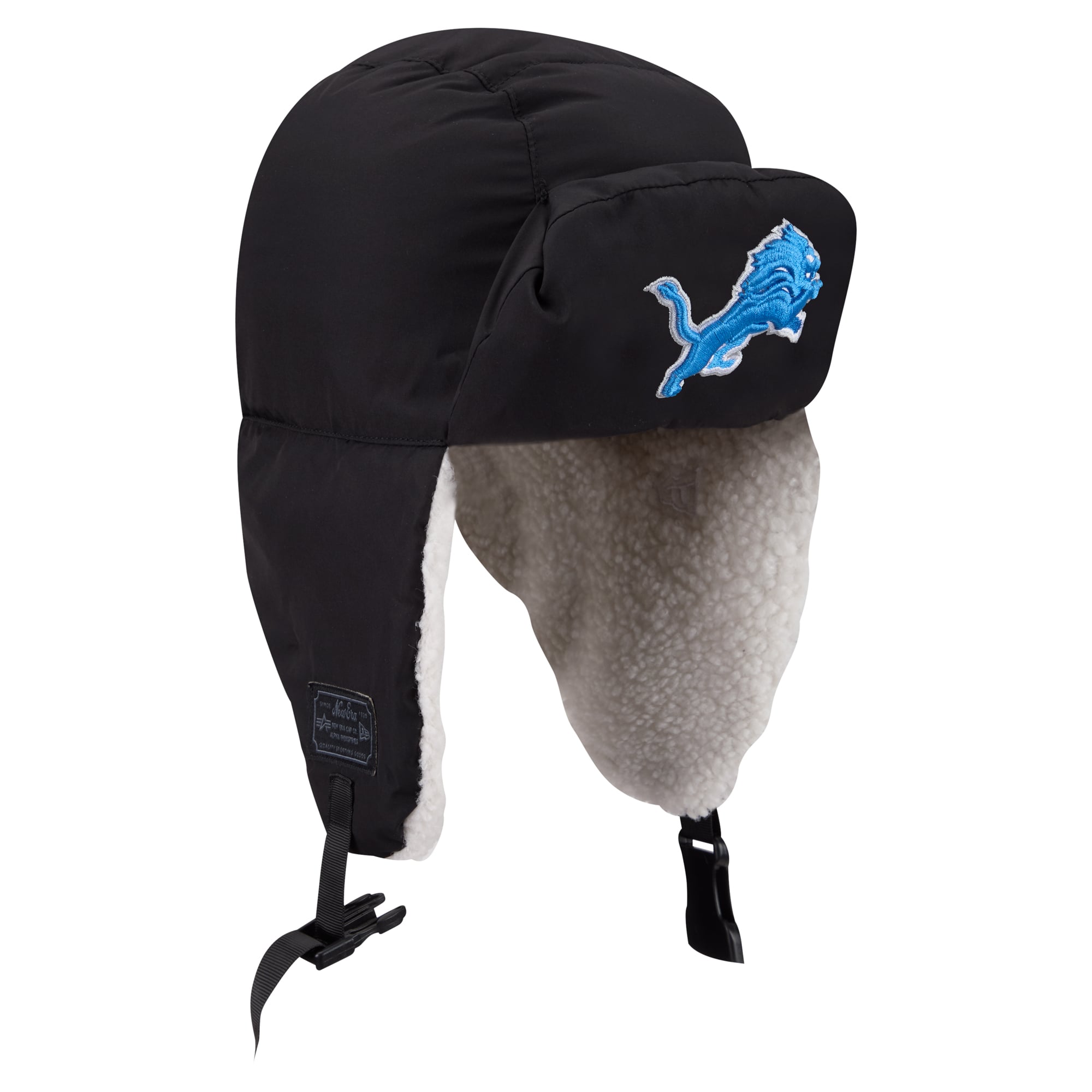 Bonnet matelassé noir Detroit Lions New Era x Alpha Industries pour homme
