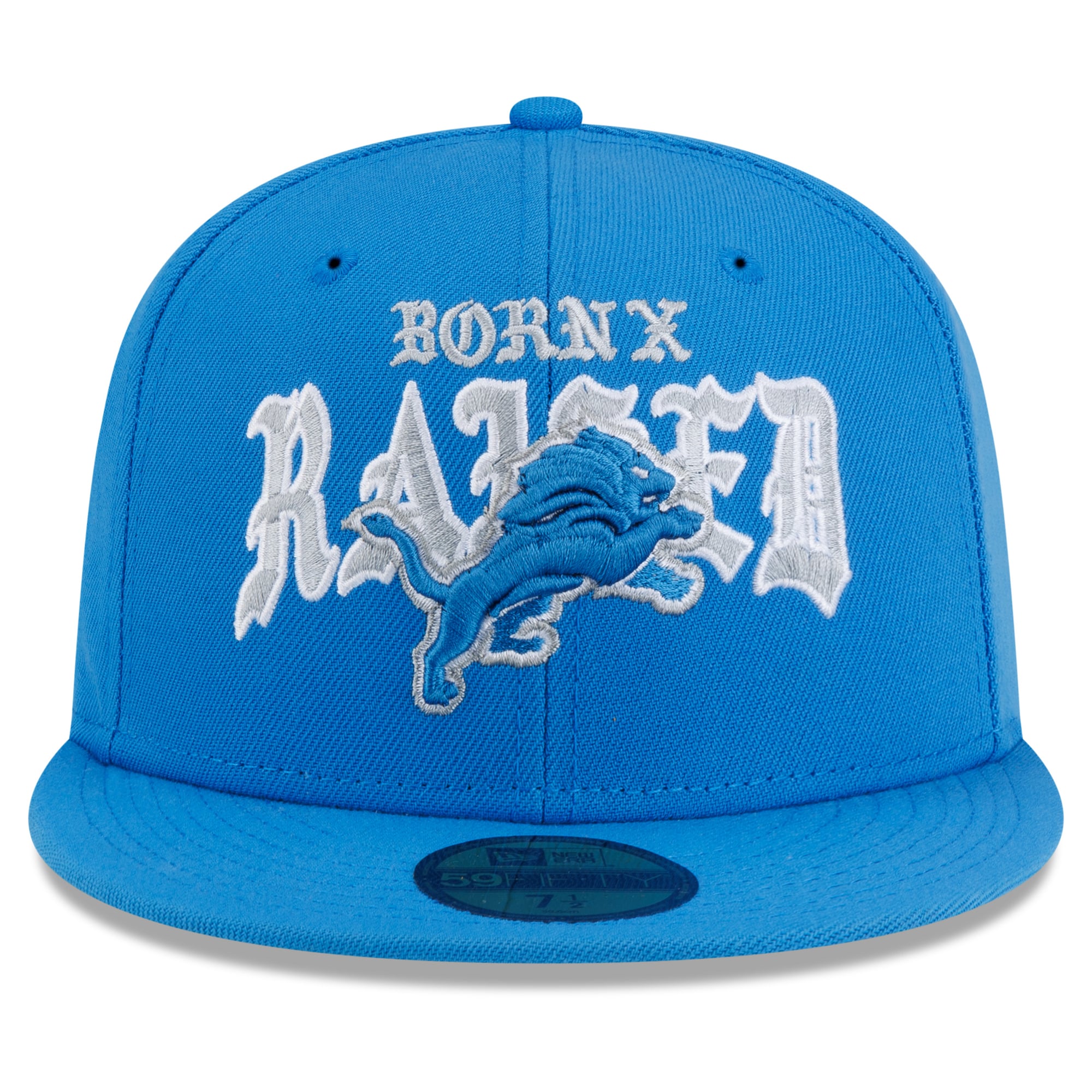 Casquette ajustée New Era x Born Raised Blue Detroit Lions 59FIFTY pour homme