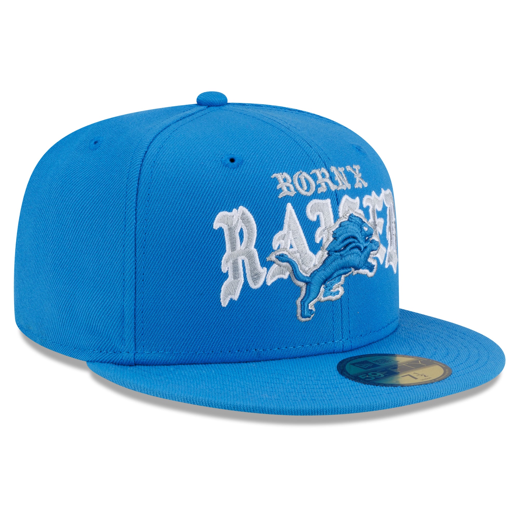 Casquette ajustée New Era x Born Raised Blue Detroit Lions 59FIFTY pour homme