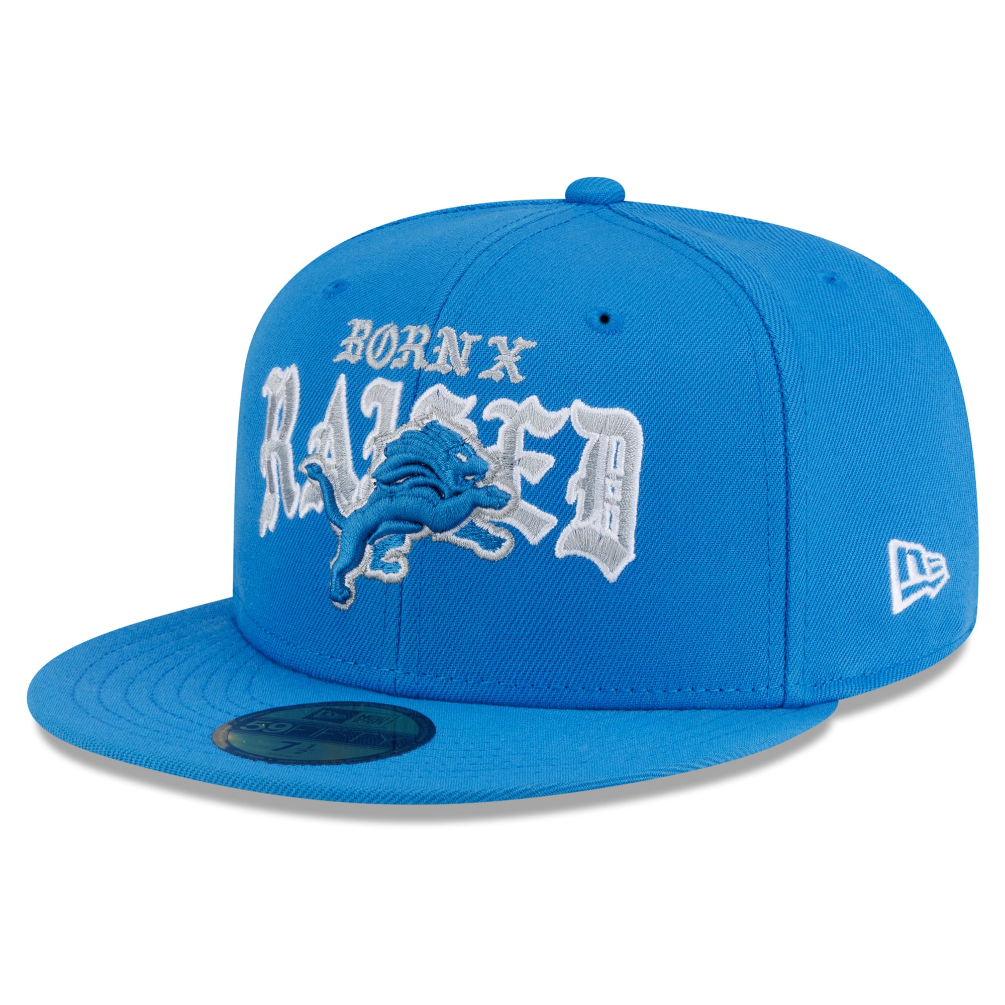 Casquette ajustée New Era x Born Raised Blue Detroit Lions 59FIFTY pour homme