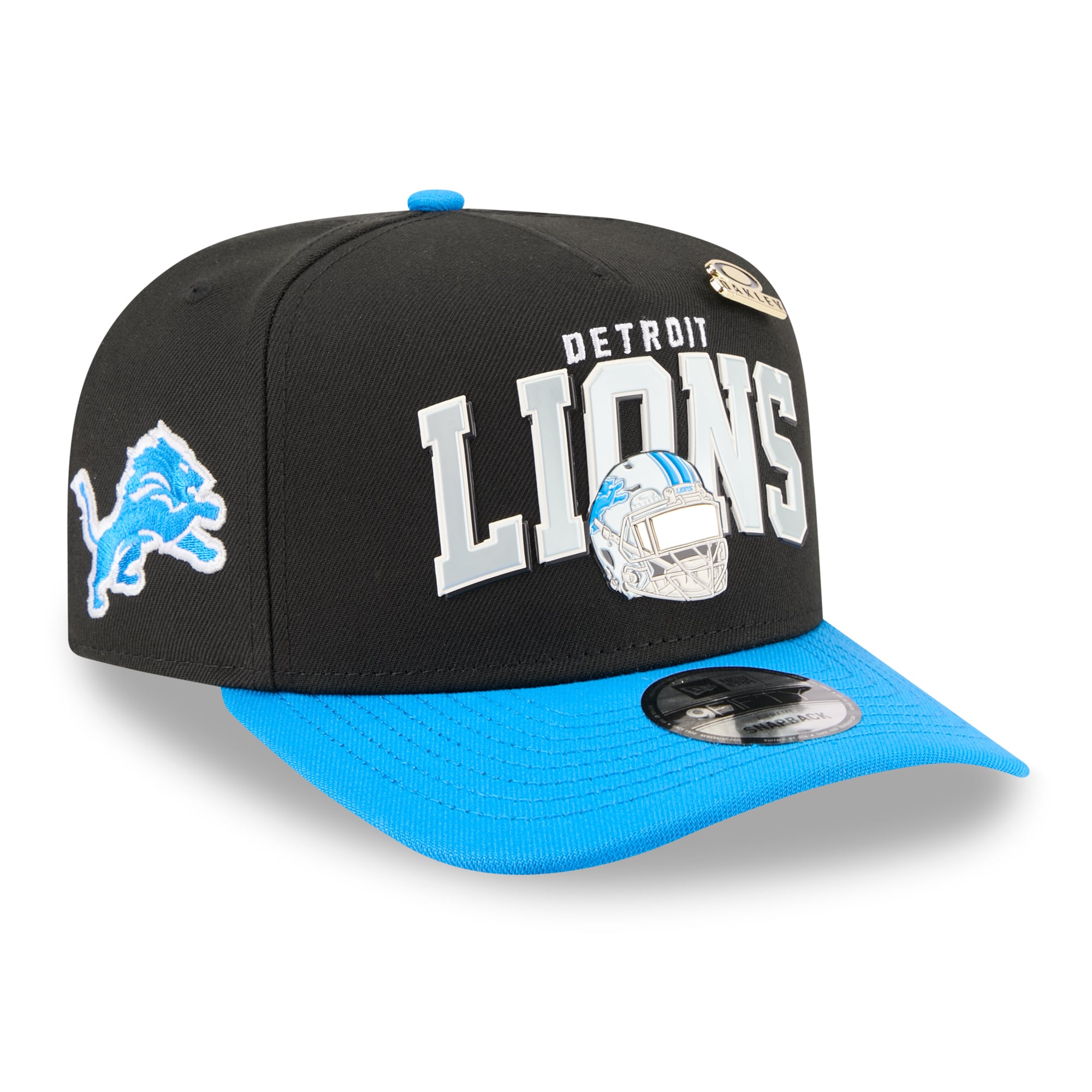 Men's New Era x Oakley Black Detroit Lions 9FIFTY A-Frame Snapback Hat