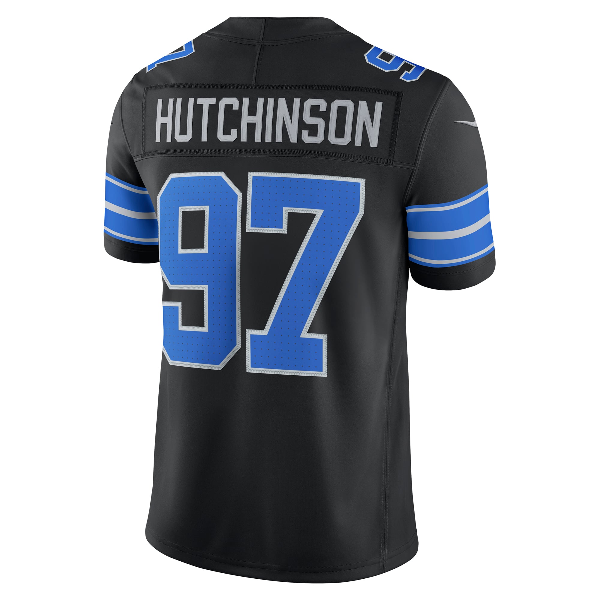 Men's Nike Aidan Hutchinson Blue Detroit Lions Team Vapor F.U.S.E. Stitched Limited Jersey