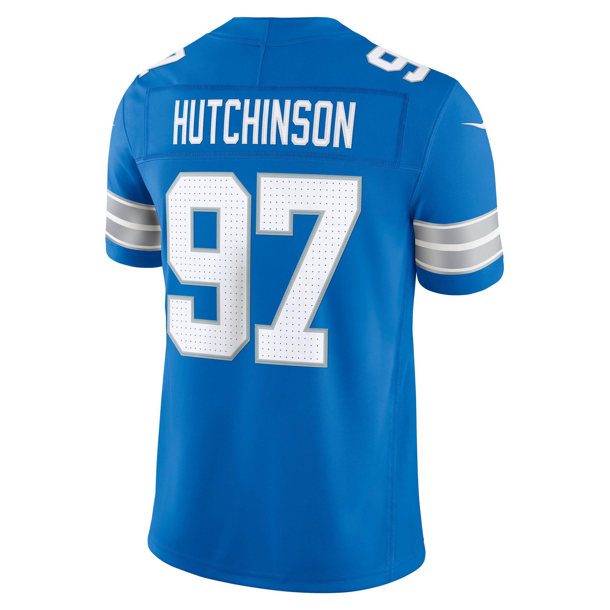 Men's Nike Aidan Hutchinson Blue Detroit Lions Vapor F.U.S.E. Stitched Limited Jersey