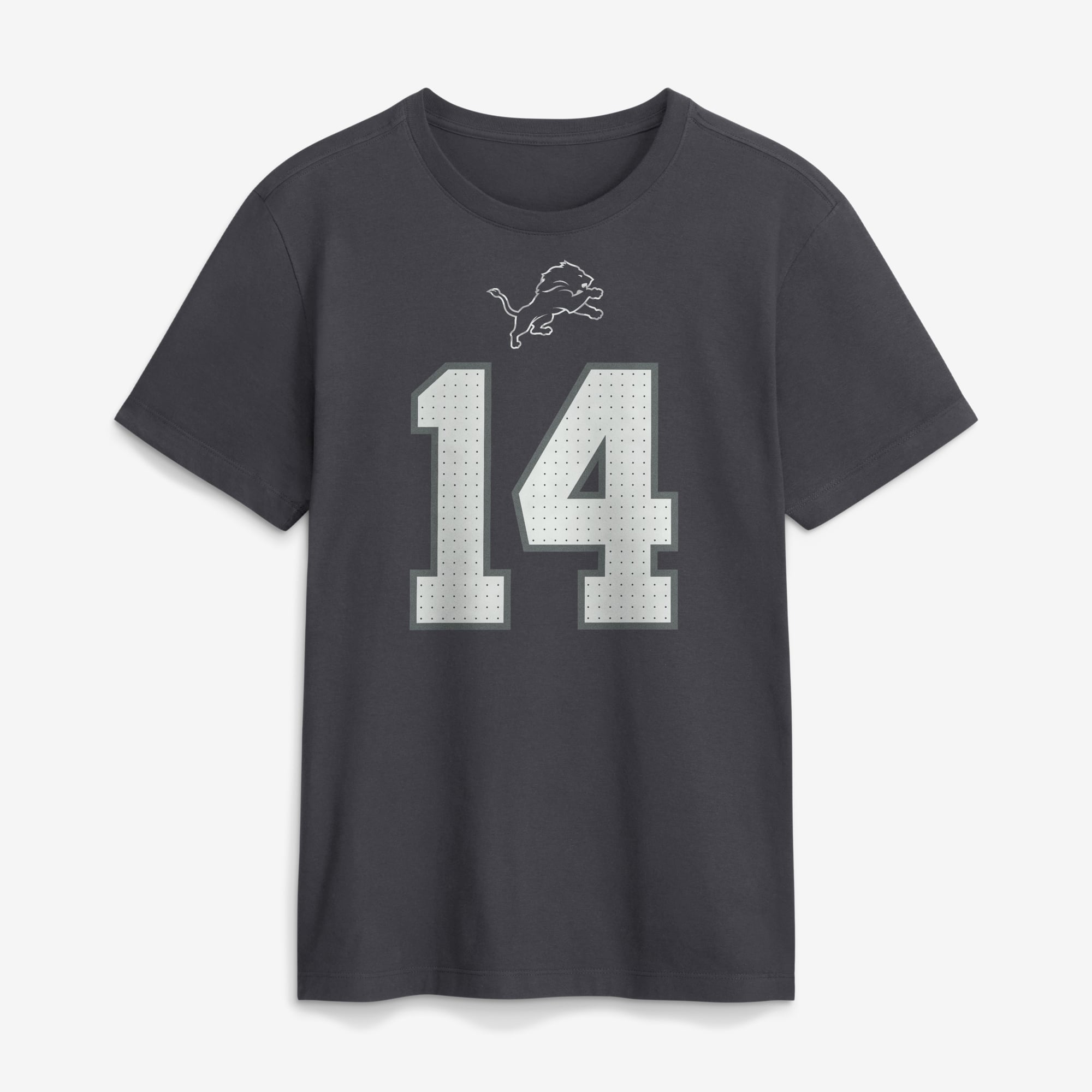 T-shirt Nike Amon-Ra St. Brown anthracite Detroit Lions pour homme, avec nom et numéro