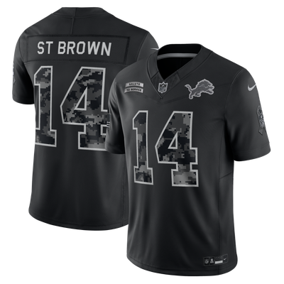 Amon-Ra St. Brown Detroit Lions Nike 2026 Salute to Service Stitched Limited Jersey - Black