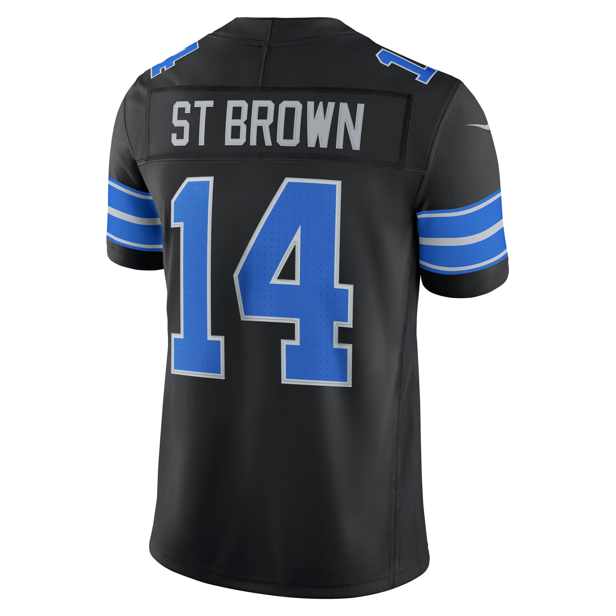 Men's Nike Amon-Ra St. Brown Blue Detroit Lions Team Vapor F.U.S.E. Stitched Limited Jersey