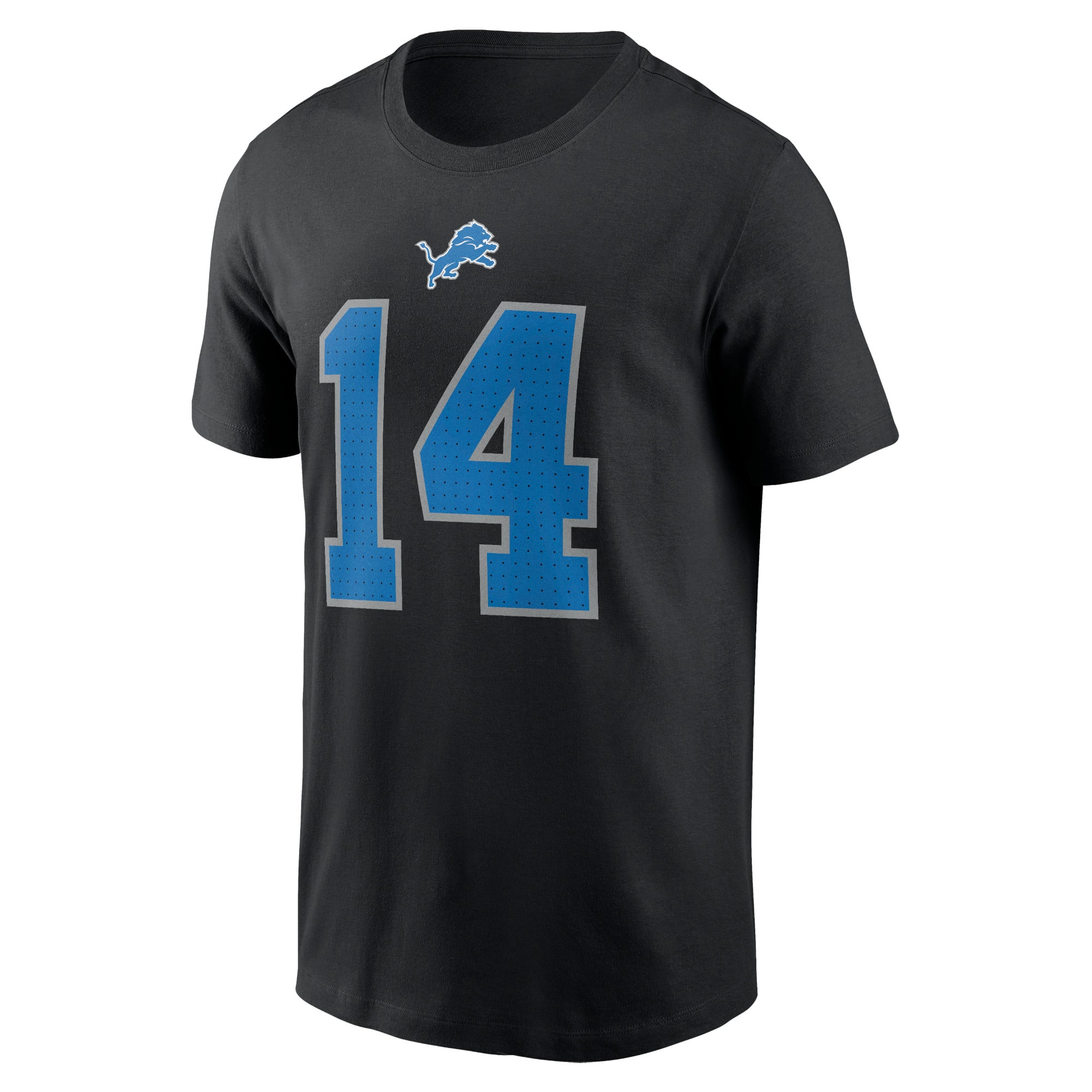 T-shirt Nike Amon-Ra St. marron et noir des Lions de Détroit pour homme, avec nom numéro