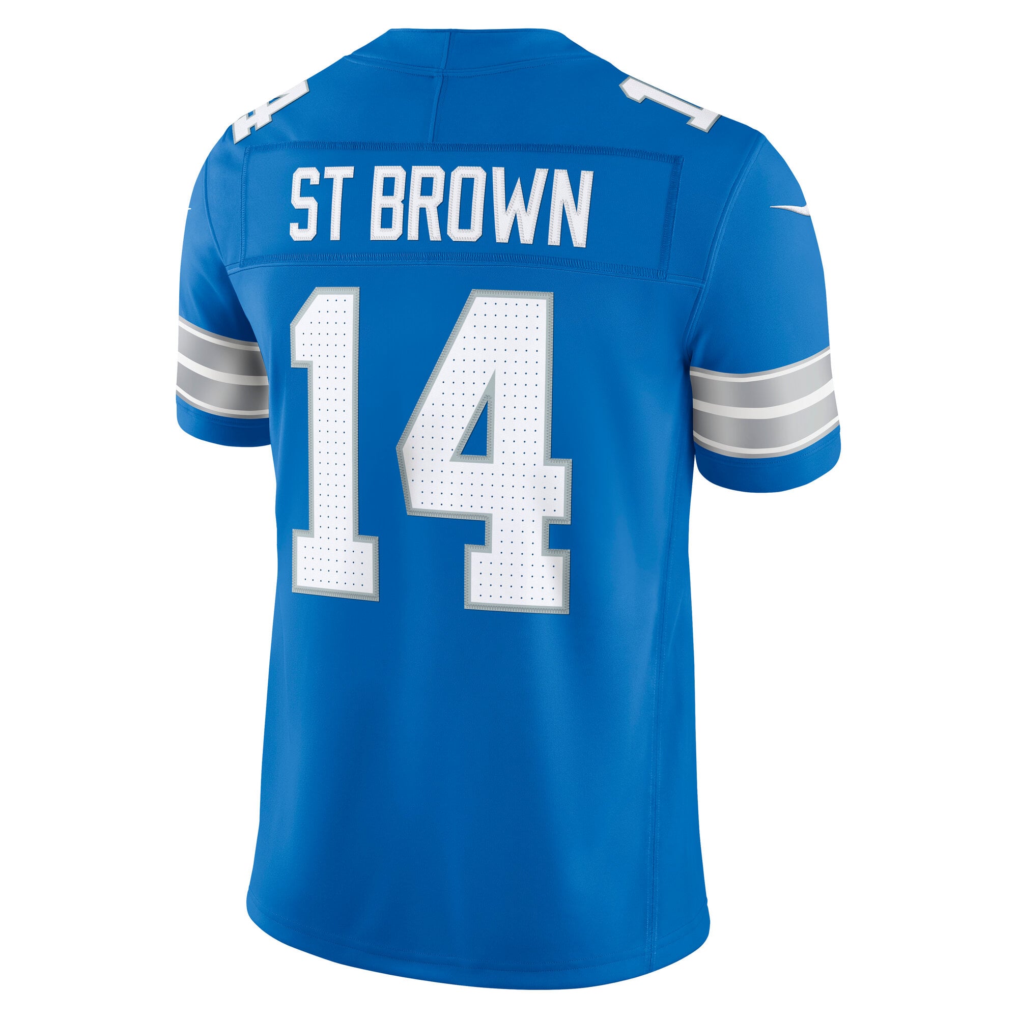 Men's Nike Amon-Ra St. Brown Blue Detroit Lions Vapor F.U.S.E. Stitched Limited Jersey