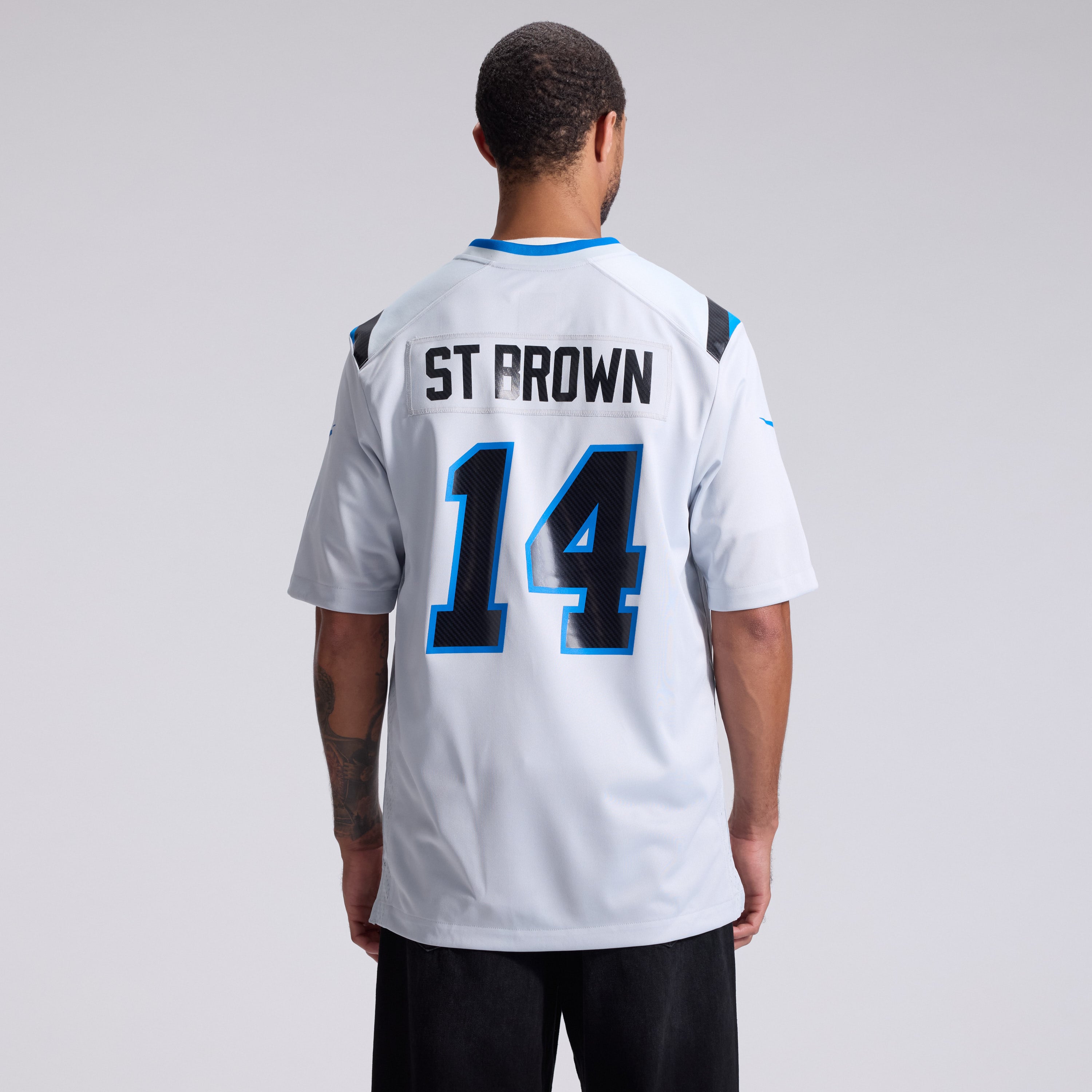 Men's Nike Amon-Ra St. Brown Silver Detroit Lions 2026 Rivalries Collection Game Jersey