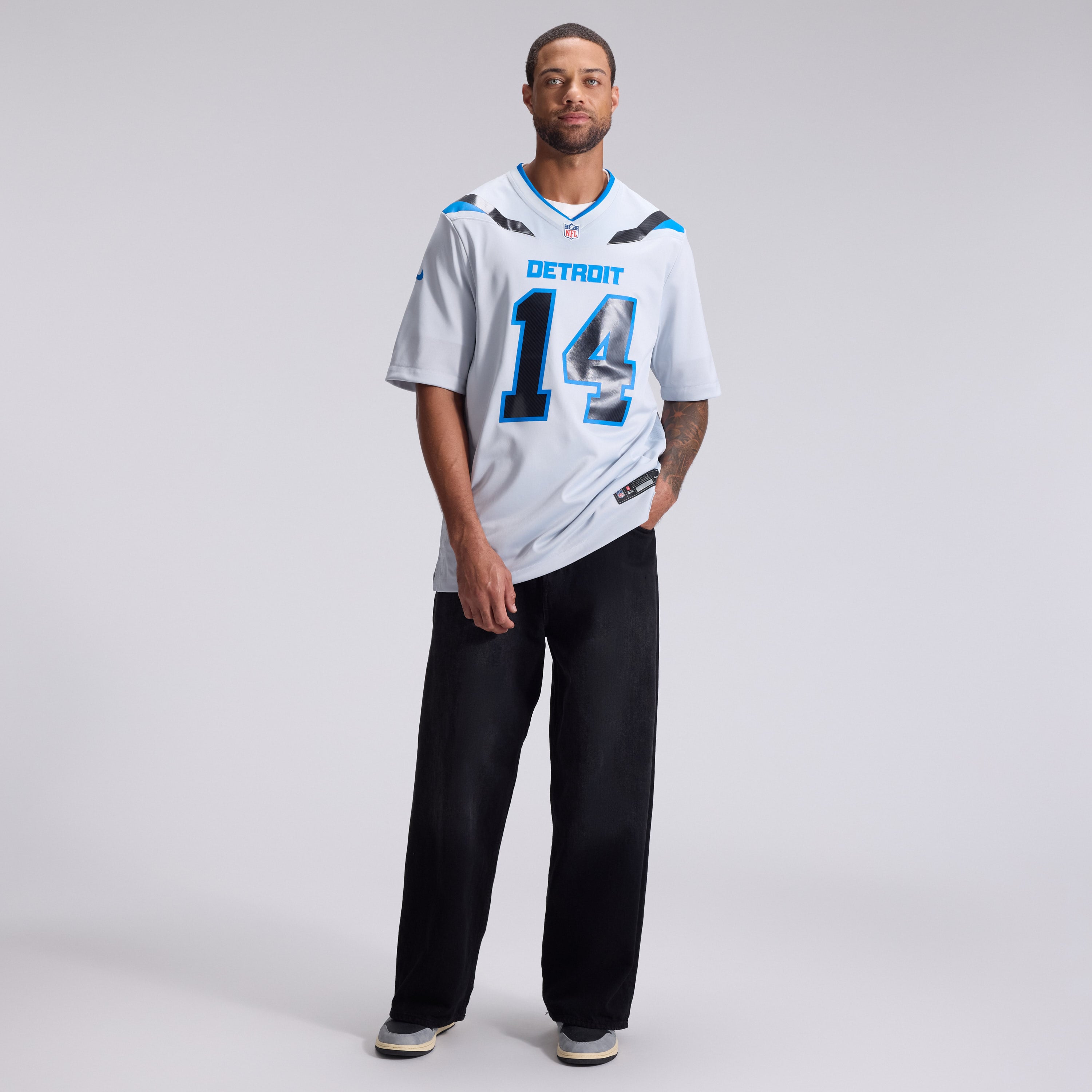 Men's Nike Amon-Ra St. Brown Silver Detroit Lions 2026 Rivalries Collection Game Jersey