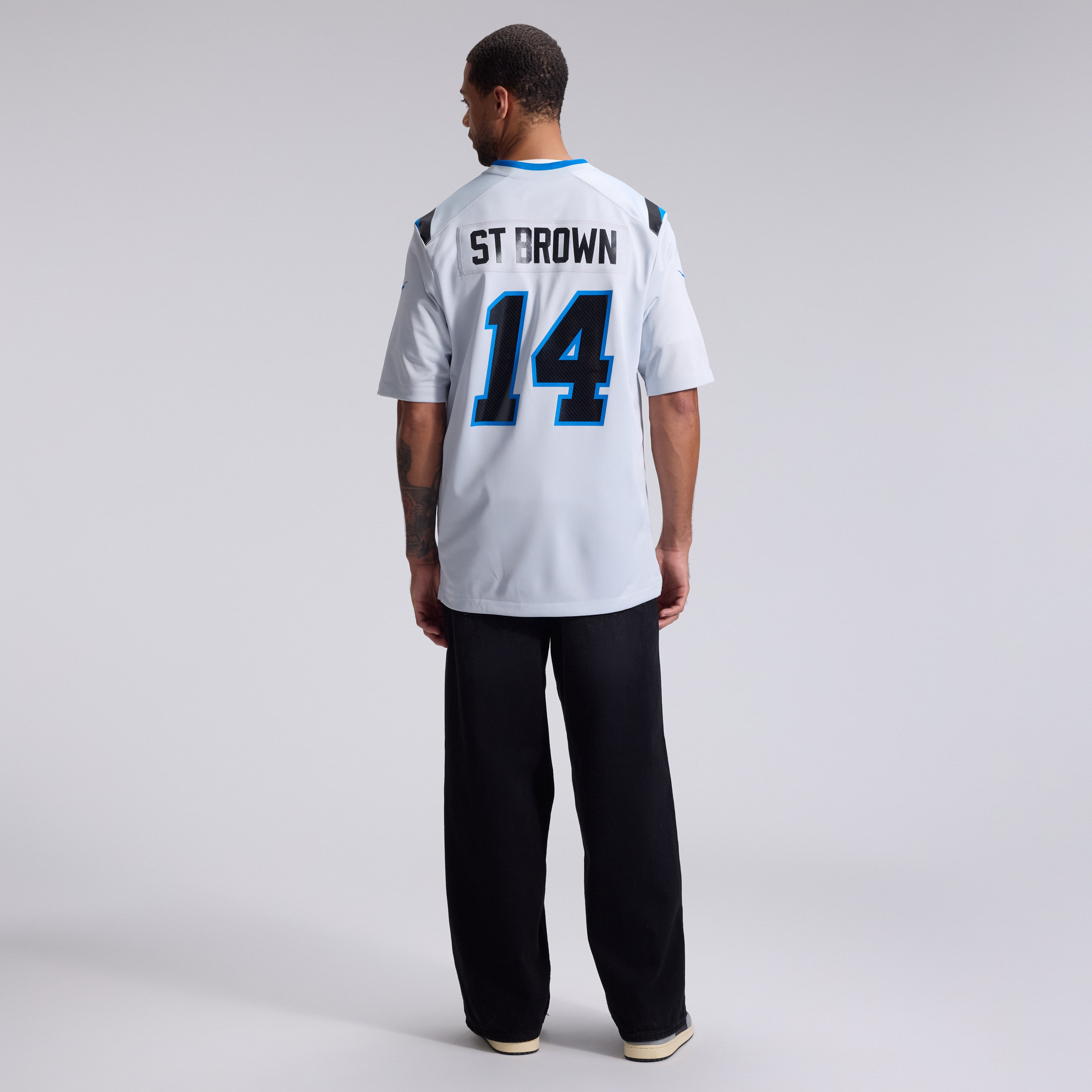 Men's Nike Amon-Ra St. Brown Silver Detroit Lions 2026 Rivalries Collection Game Jersey