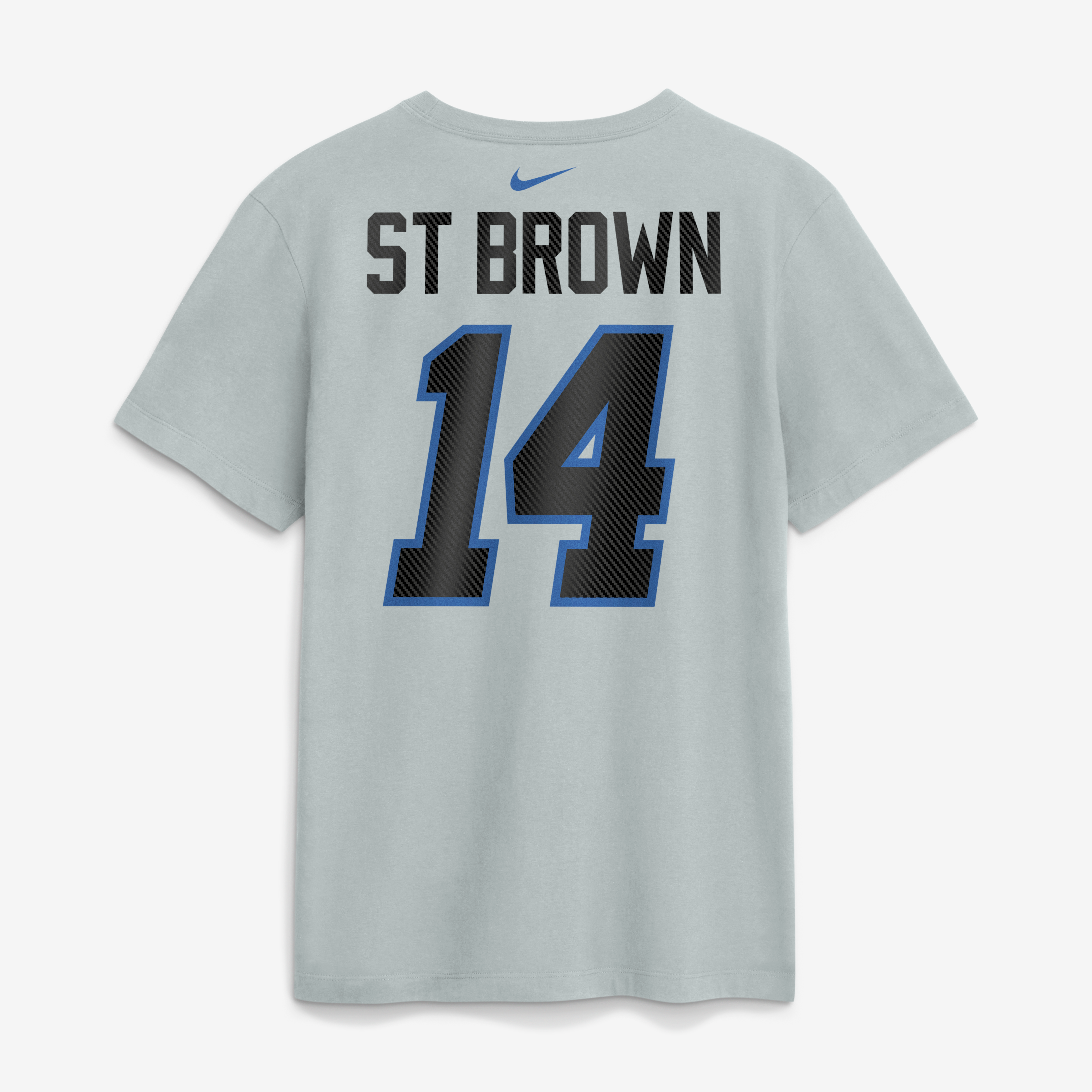Men's Nike Amon-Ra St. Brown Silver Detroit Lions 2026 Rivalries Collection Player Name & Number T-Shirt