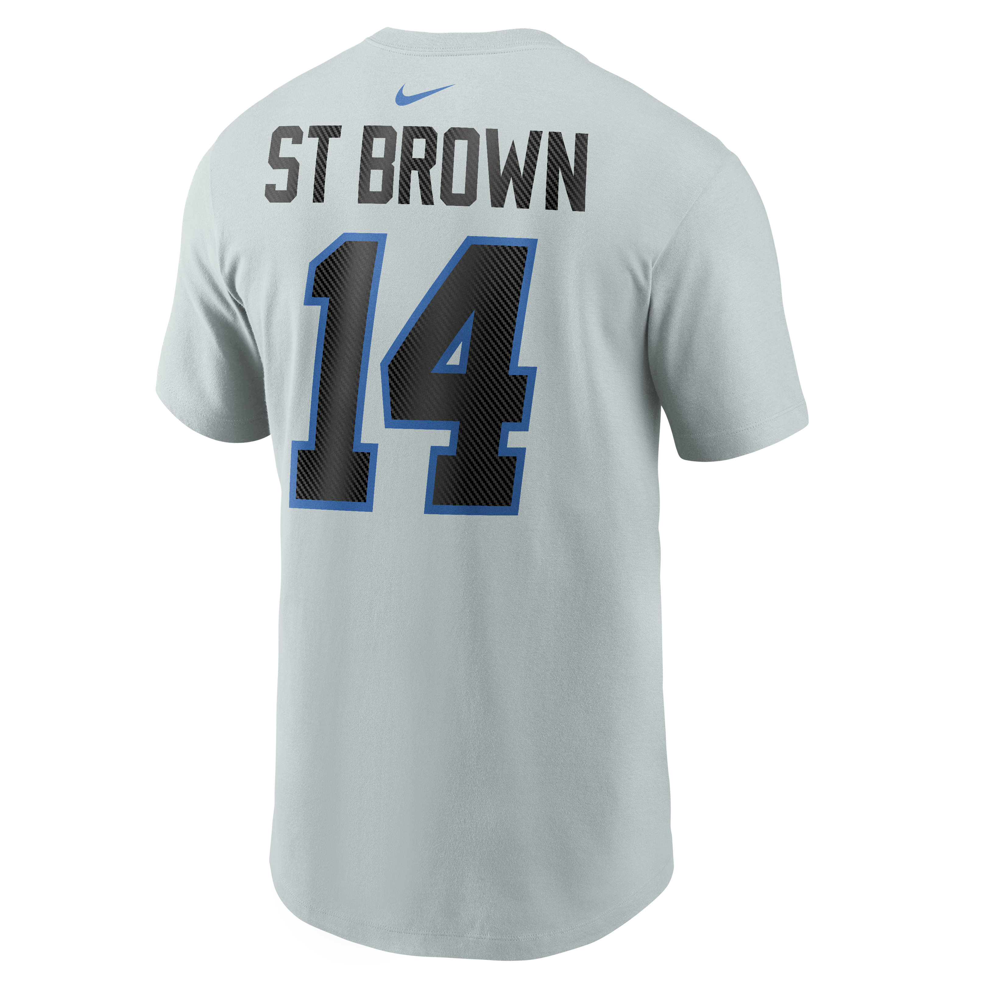 Men's Nike Amon-Ra St. Brown Silver Detroit Lions 2026 Rivalries Collection Player Name & Number T-Shirt
