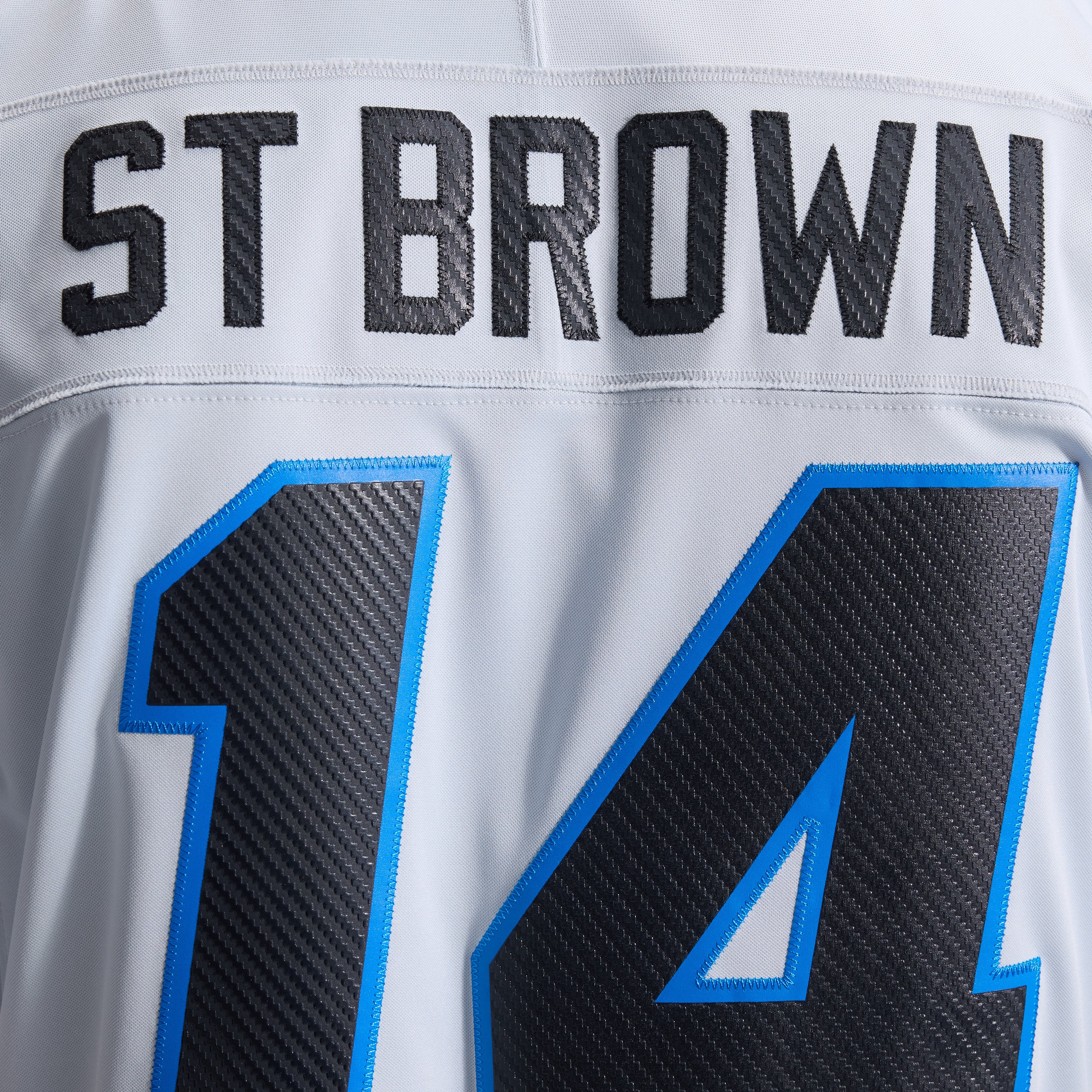 Men's Nike Amon-Ra St. Brown Silver Detroit Lions 2026 Rivalries Collection Stitched Limited Jersey