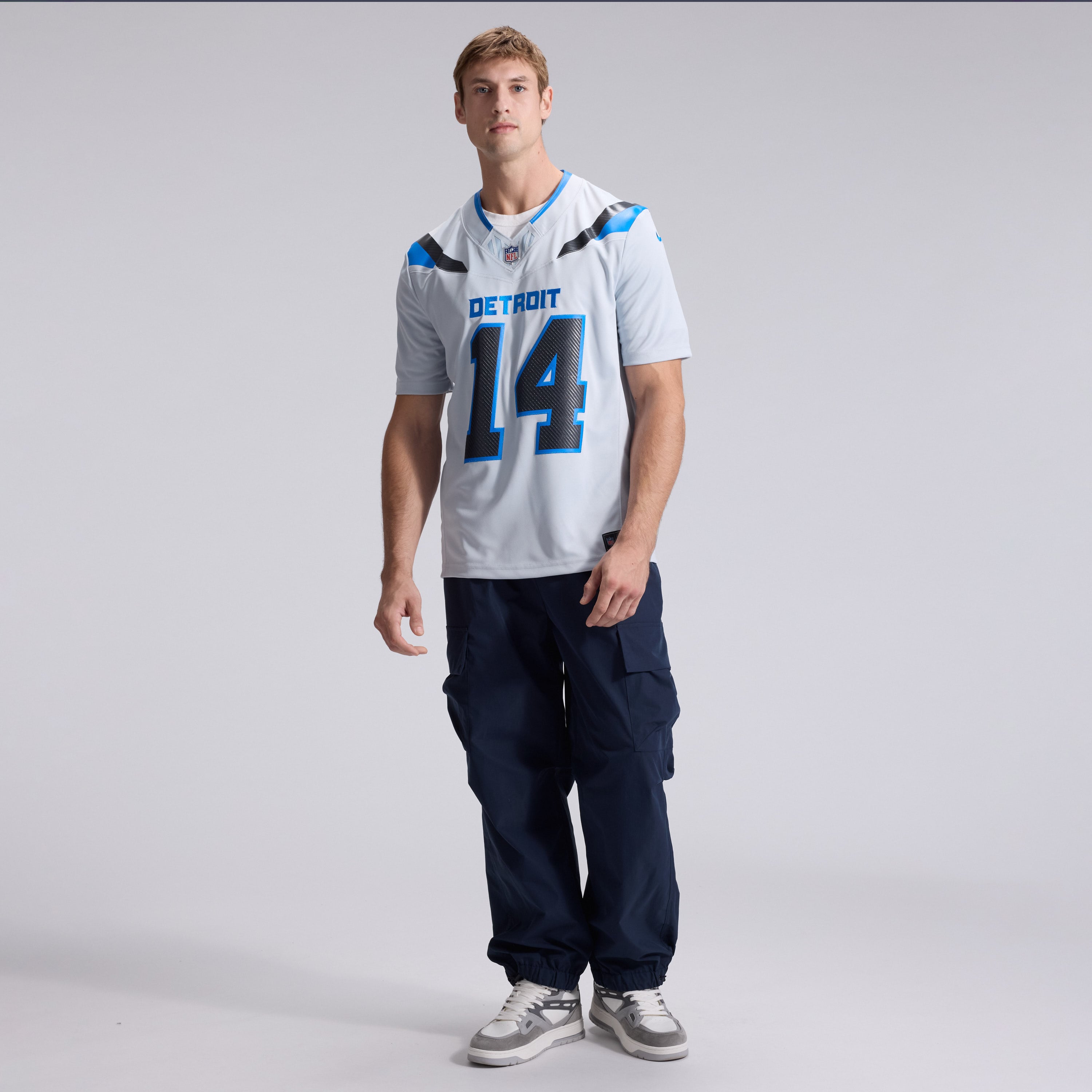 Men's Nike Amon-Ra St. Brown Silver Detroit Lions 2026 Rivalries Collection Stitched Limited Jersey