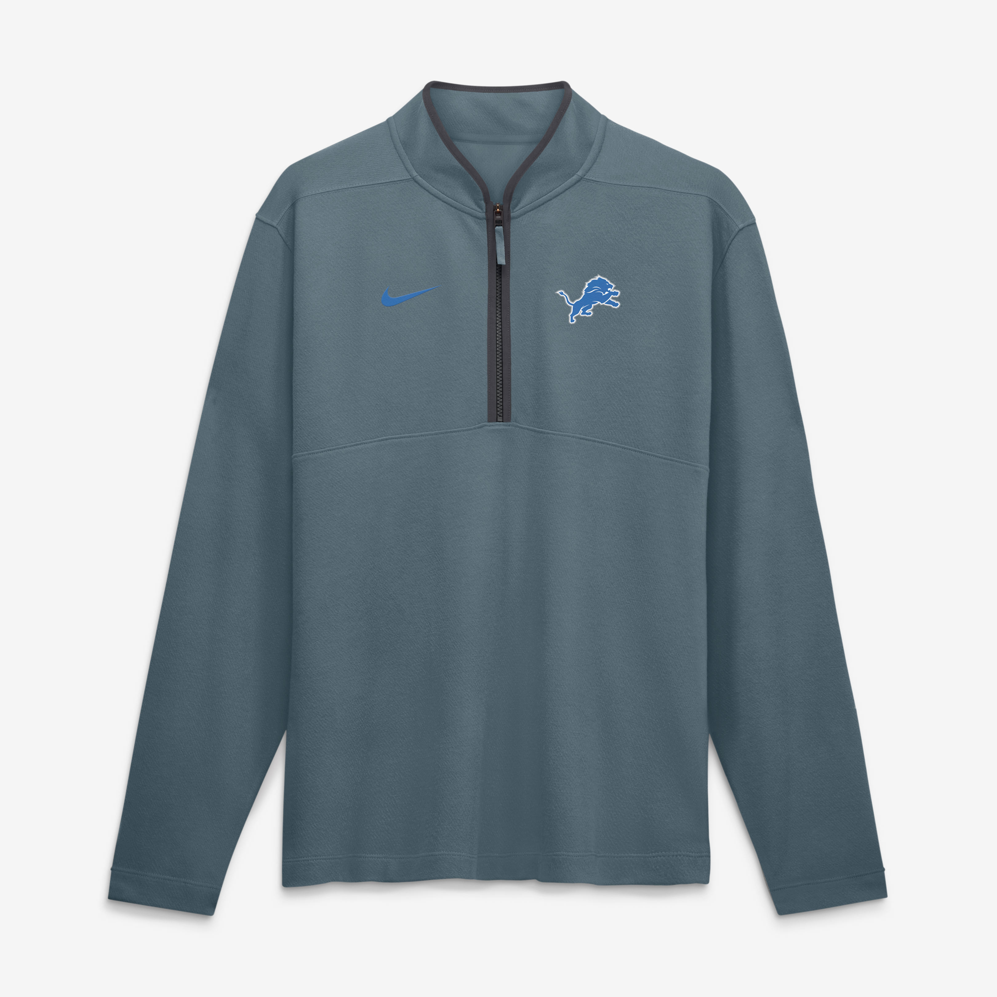 Pull-over Nike Detroit Lions Dri-FIT Victory demi-zip anthracite pour homme
