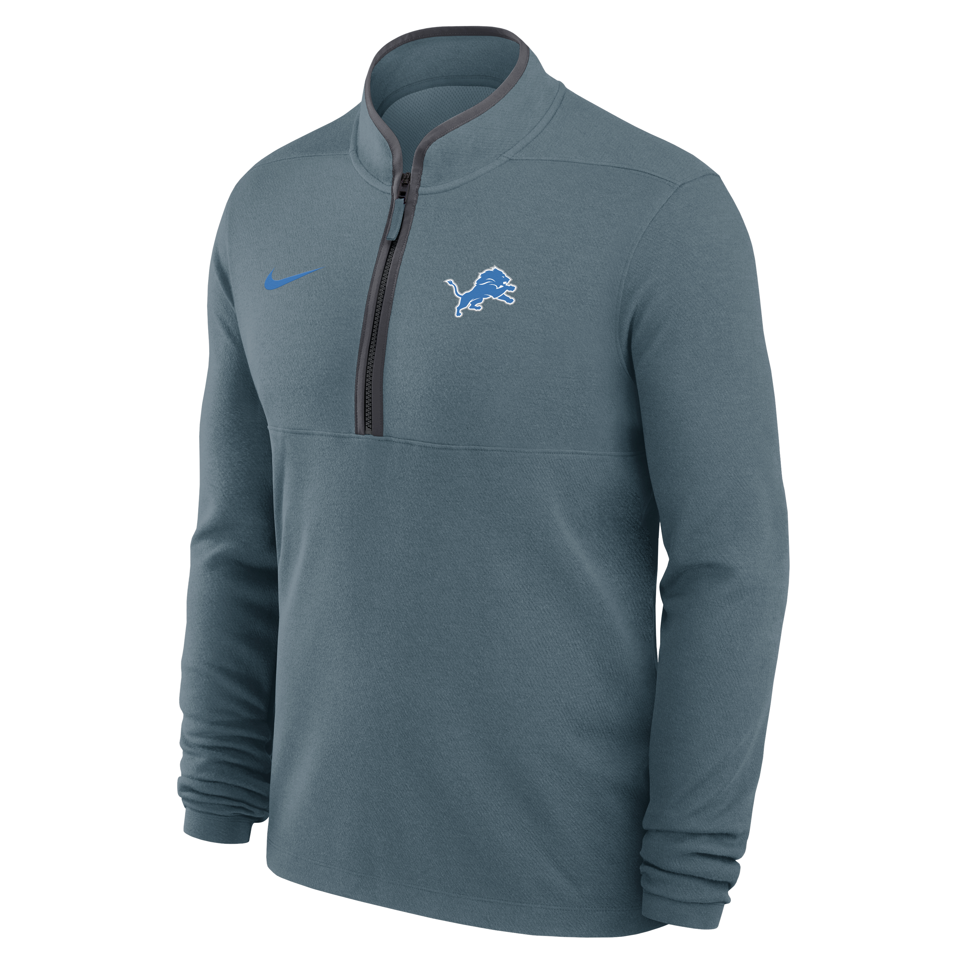 Pull-over Nike Detroit Lions Dri-FIT Victory demi-zip anthracite pour homme