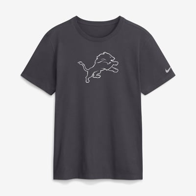 Detroit Lions Nike Fractal Logo T-Shirt - Anthracite