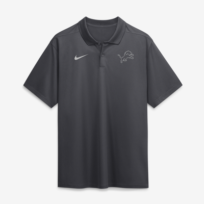 Detroit Lions Nike Fractal Logo Victory Dri-FIT Polo - Anthracite
