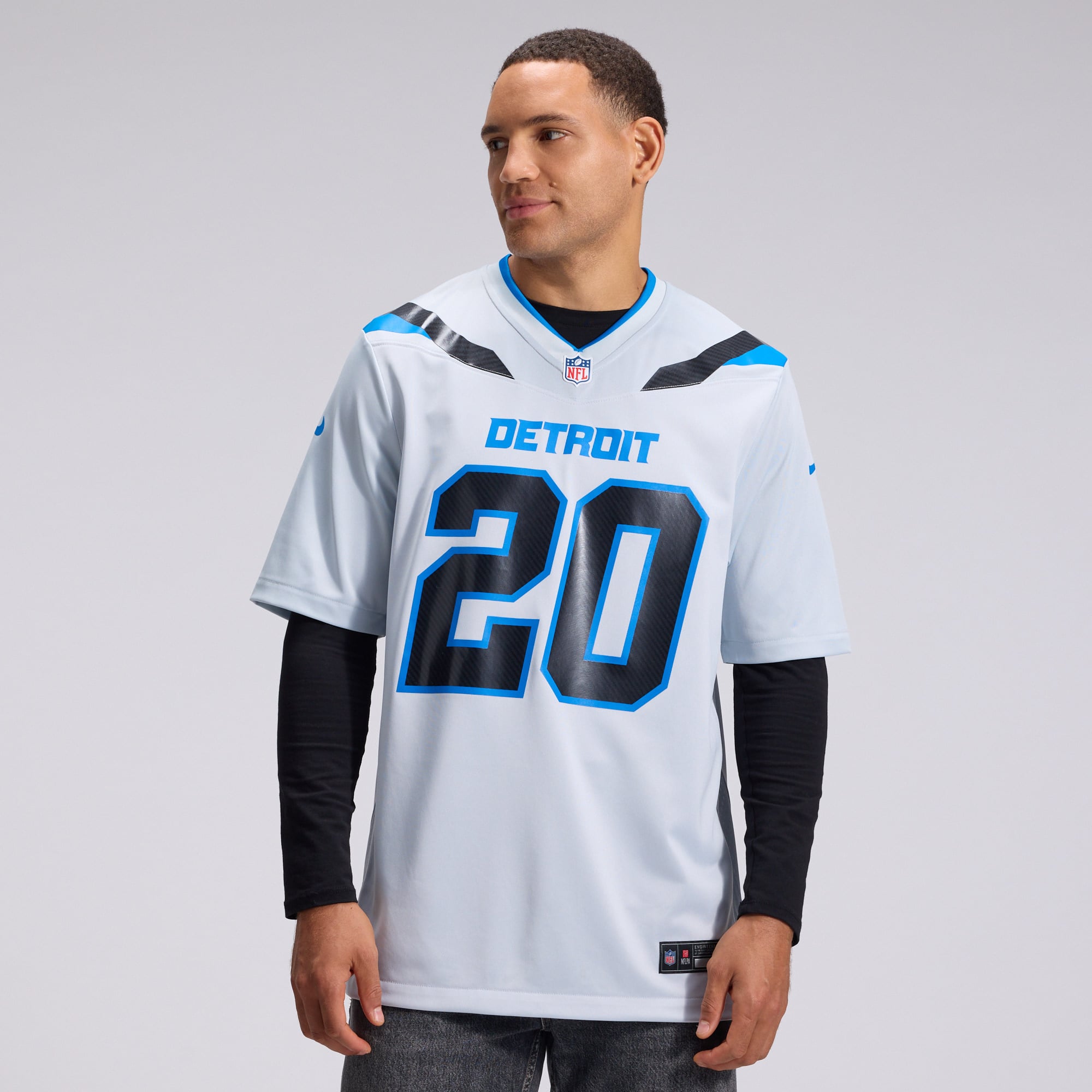 Maillot de match Nike Barry Sanders argenté Detroit Lions Collection Rivalités 2026 pour homme
