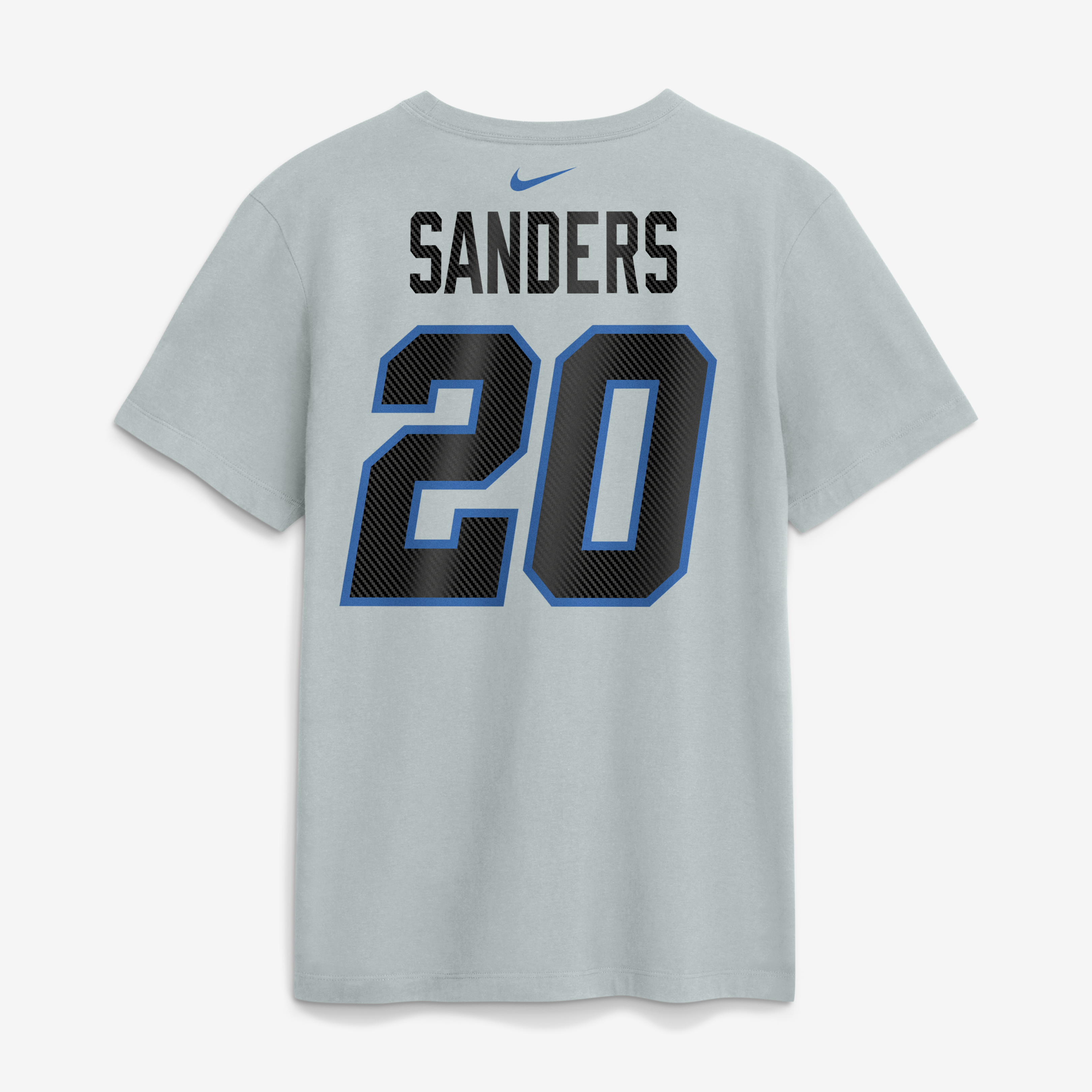Men's Nike Barry Sanders Silver Detroit Lions 2026 Rivalries Collection Player Name & Number T-Shirt