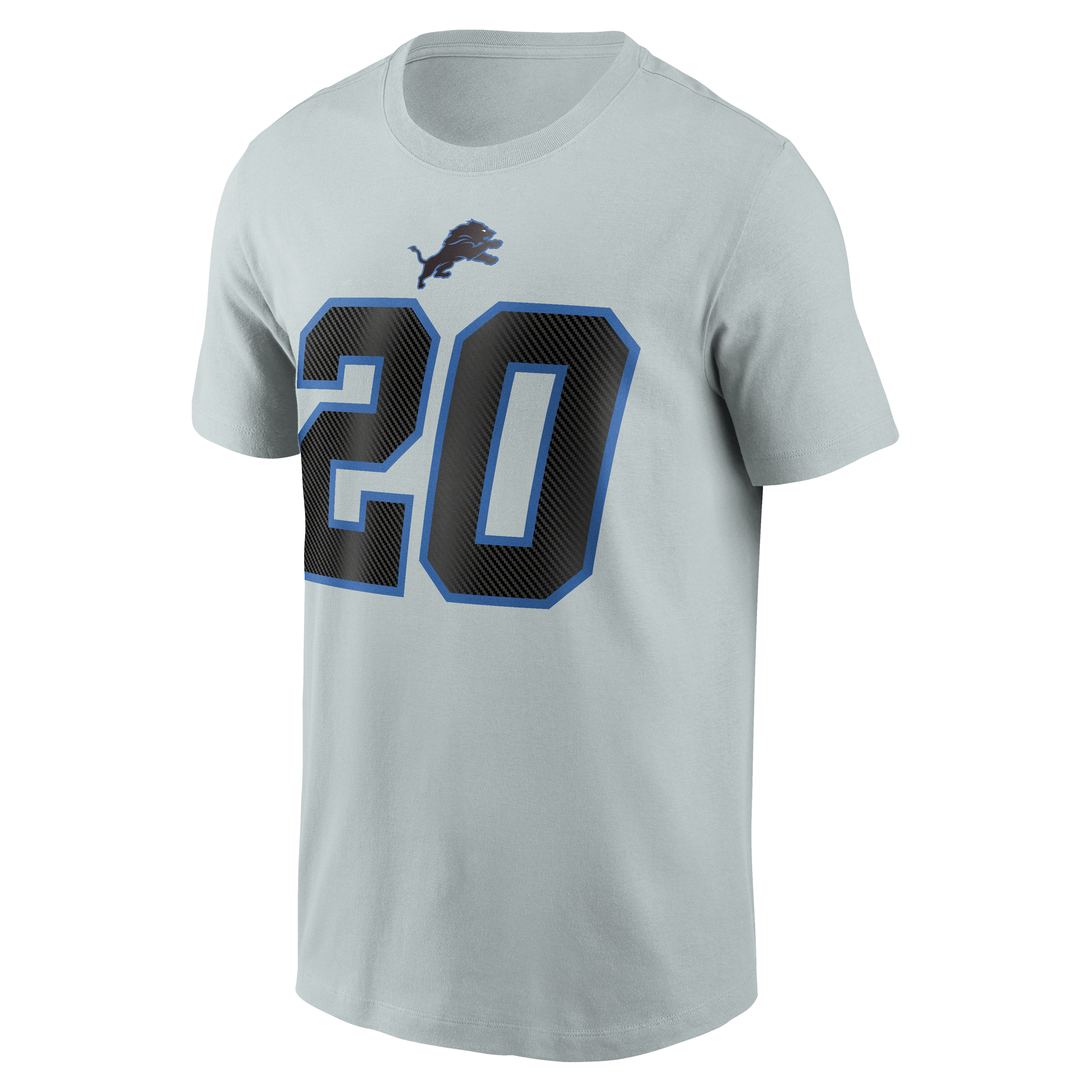 Men's Nike Barry Sanders Silver Detroit Lions 2026 Rivalries Collection Player Name & Number T-Shirt