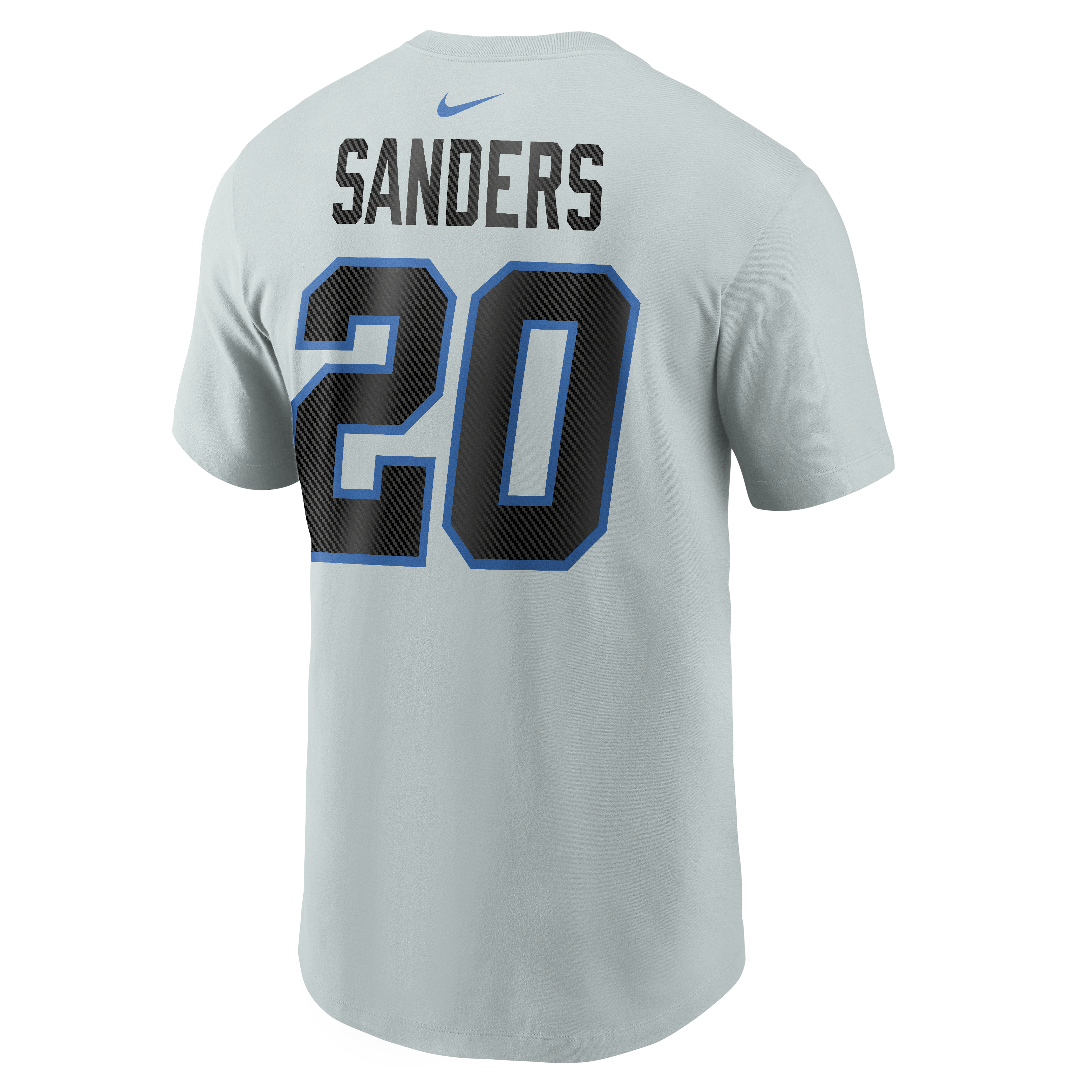Men's Nike Barry Sanders Silver Detroit Lions 2026 Rivalries Collection Player Name & Number T-Shirt