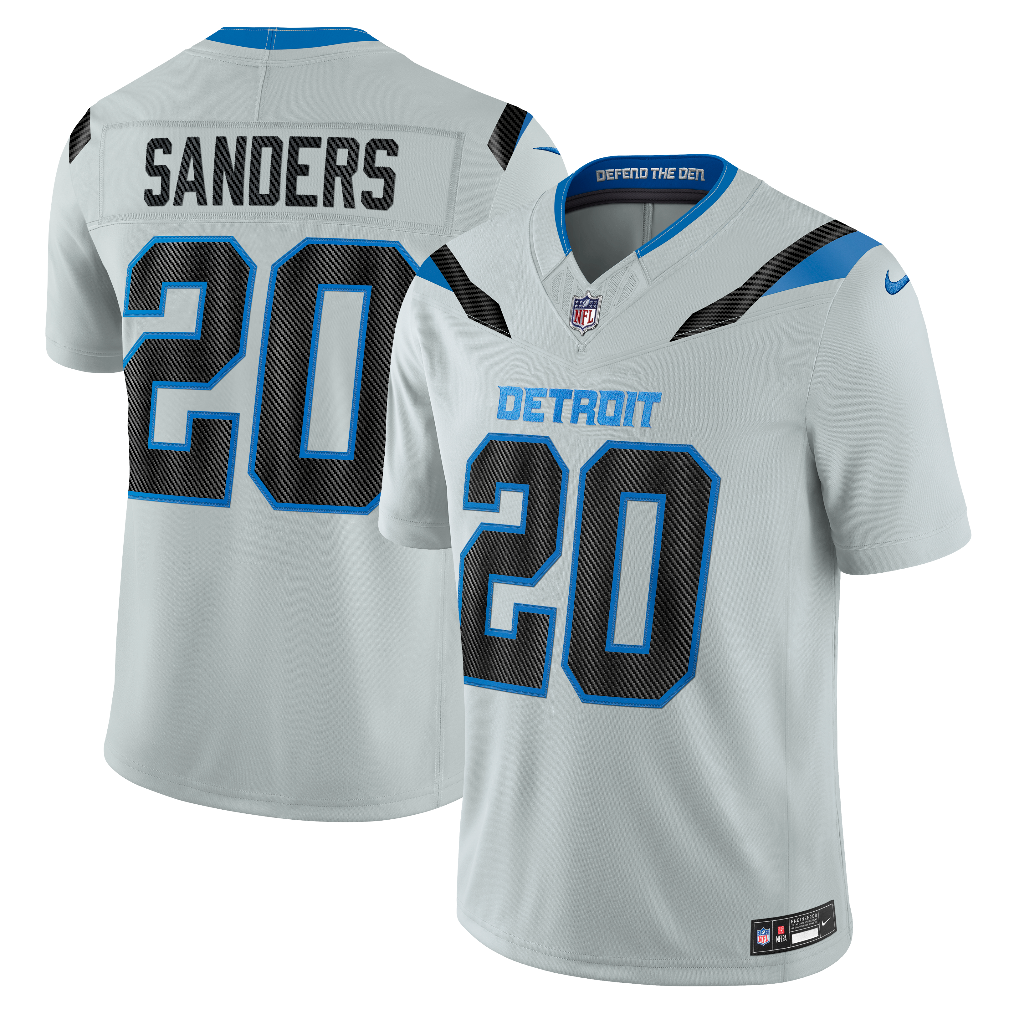 Maillot Nike Barry Sanders argenté Detroit Lions Collection Rivalités 2026 pour homme, édition limitée cousue