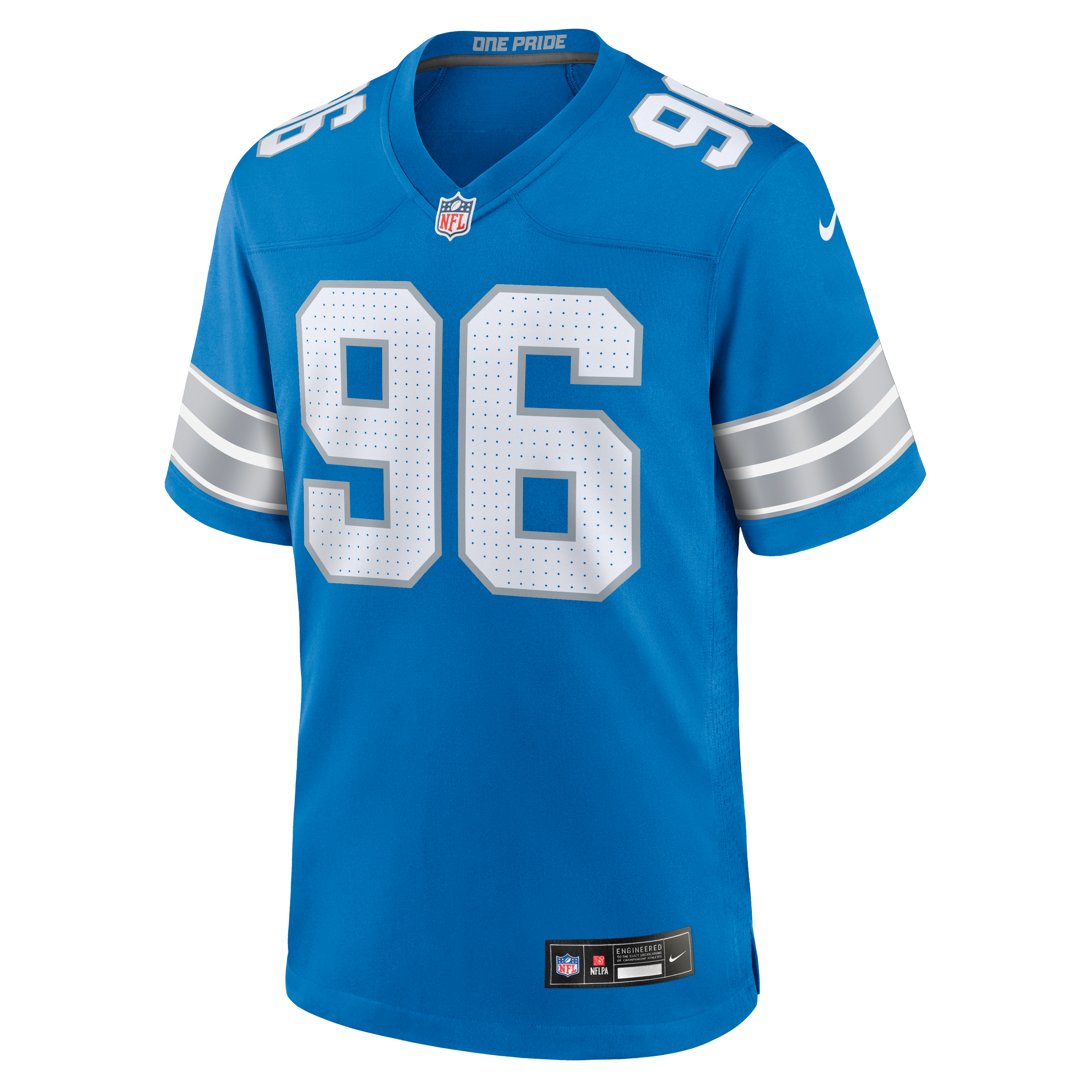 Men's Nike Ben Stille Blue Detroit Lions Team Game Jersey