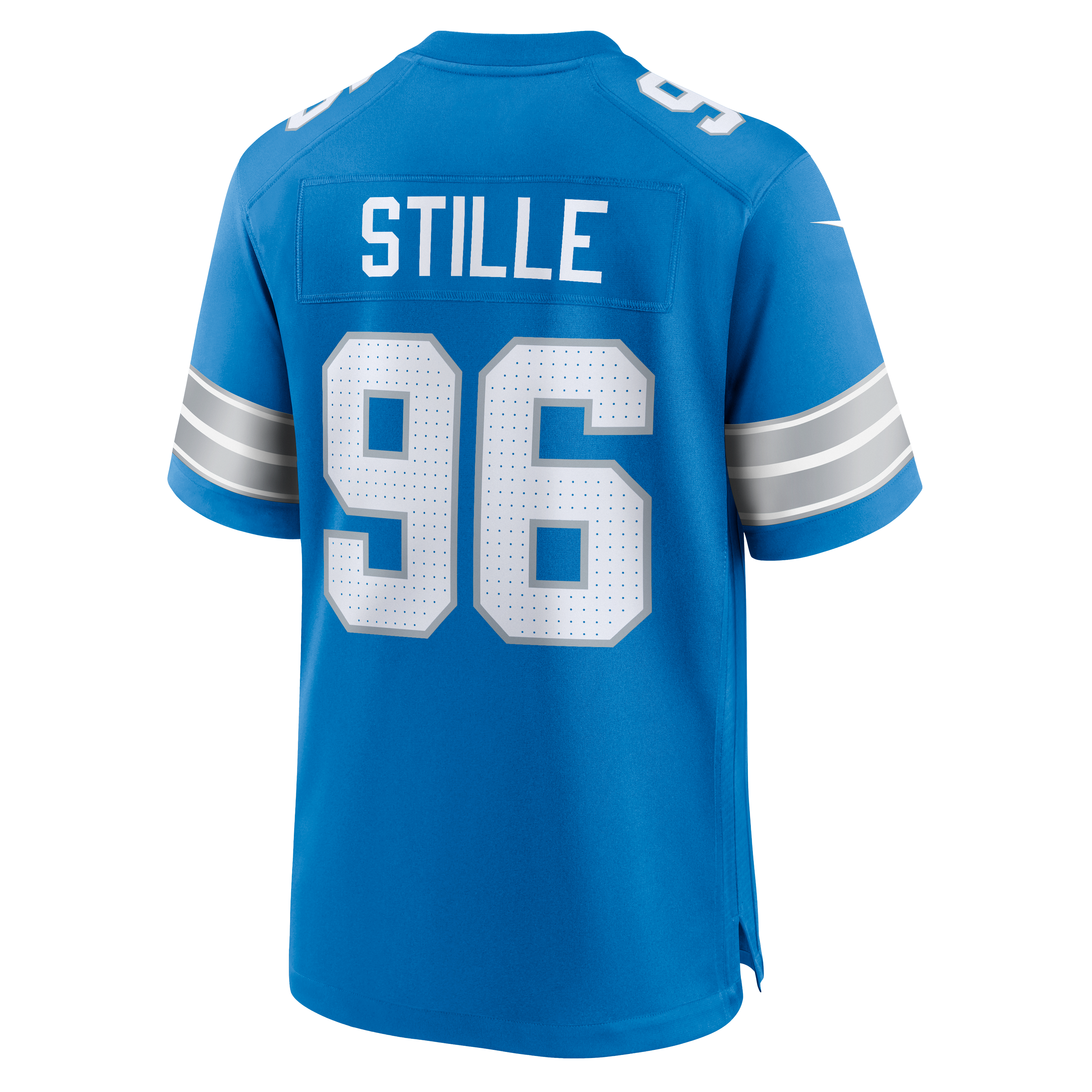 Men's Nike Ben Stille Blue Detroit Lions Team Game Jersey