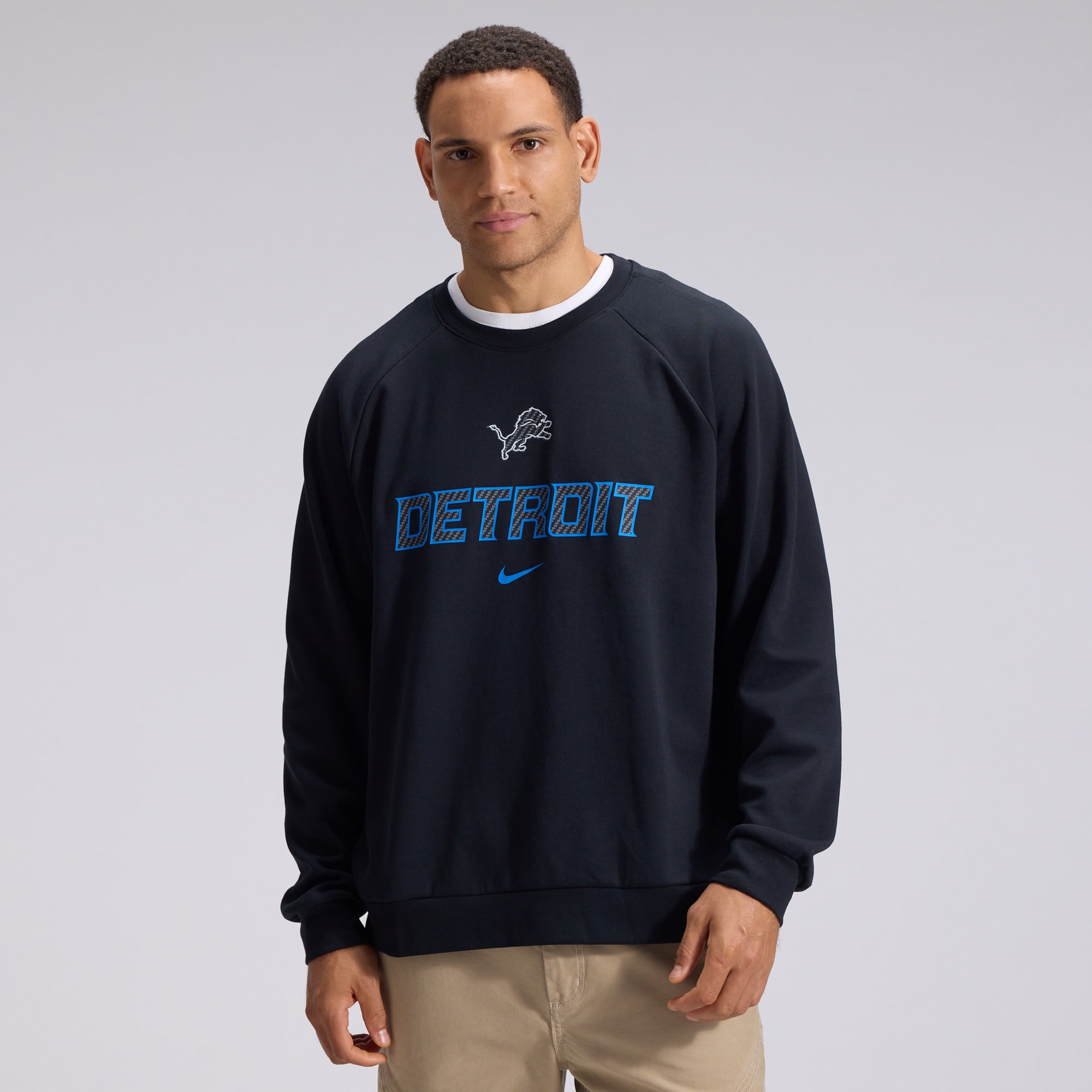 Sweat-shirt Nike Dri-FIT noir pour homme, collection Detroit Lions 2026 Rivalries