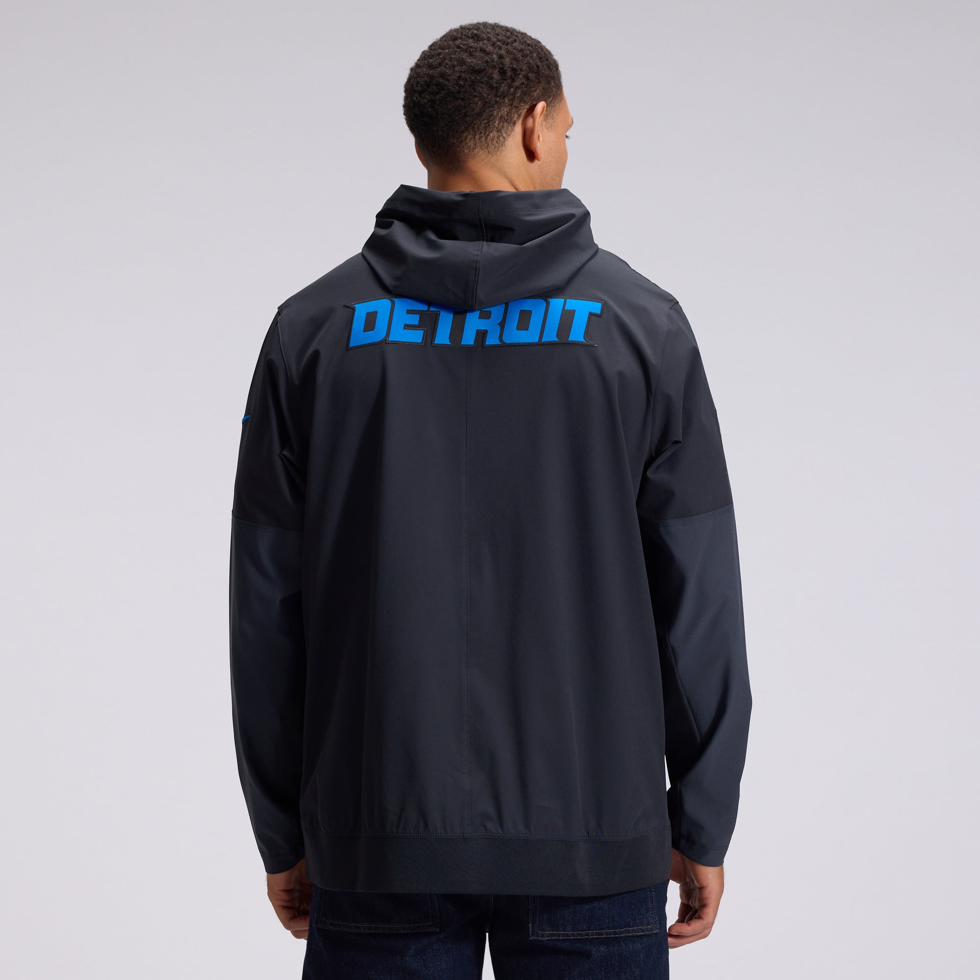 Men's Nike  Black Detroit Lions 2026 Rivalries Collection Sideline Anorak Half-Zip Jacket
