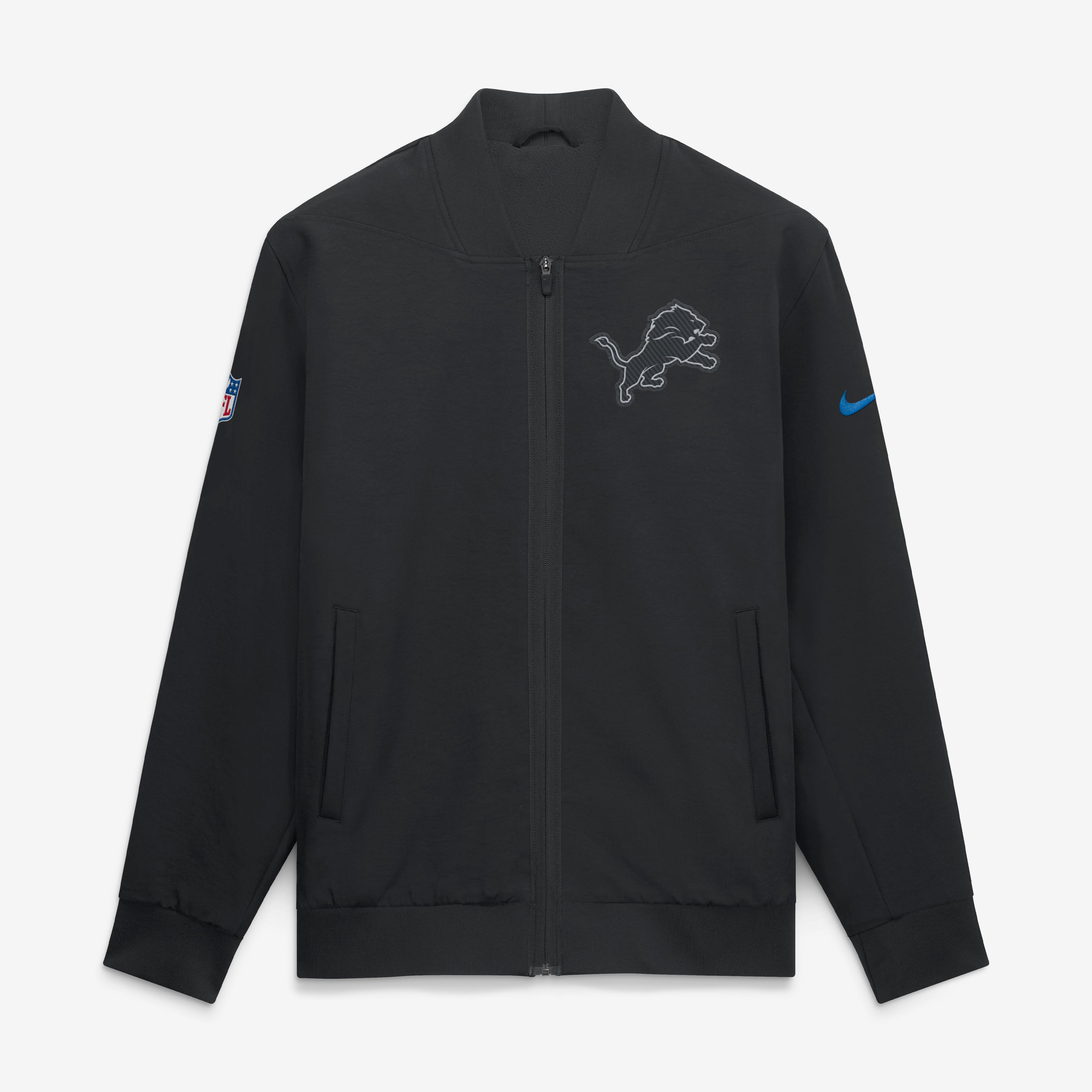 Veste bomber Nike Sideline Collection Rivalries 2026 pour homme, noire, Detroit Lions