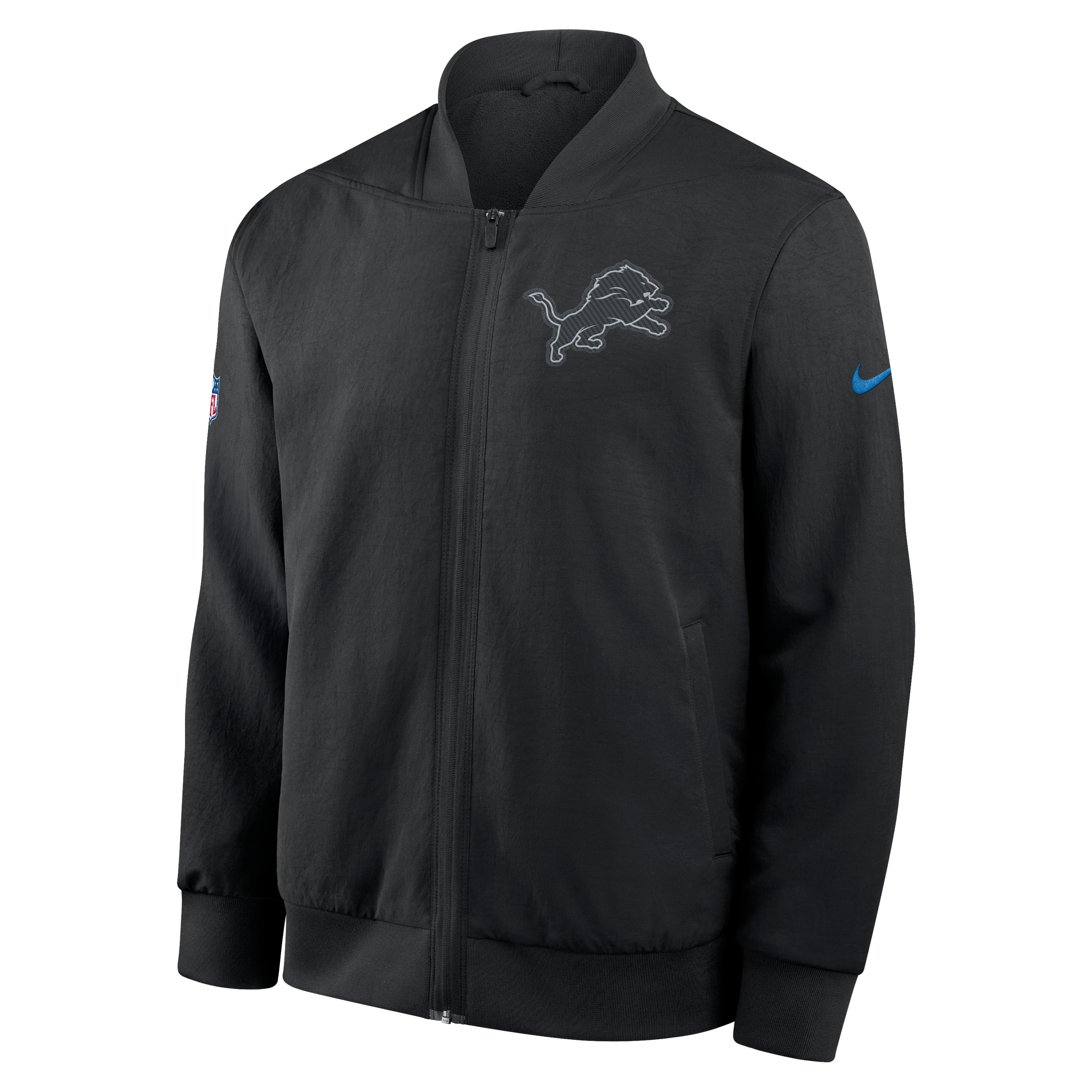 Veste bomber Nike Sideline Collection Rivalries 2026 pour homme, noire, Detroit Lions