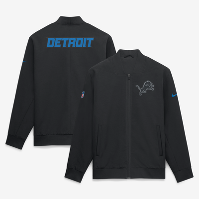 Detroit Lions Nike 2026 Rivalries Collection Sideline Bomber Jacket - Black